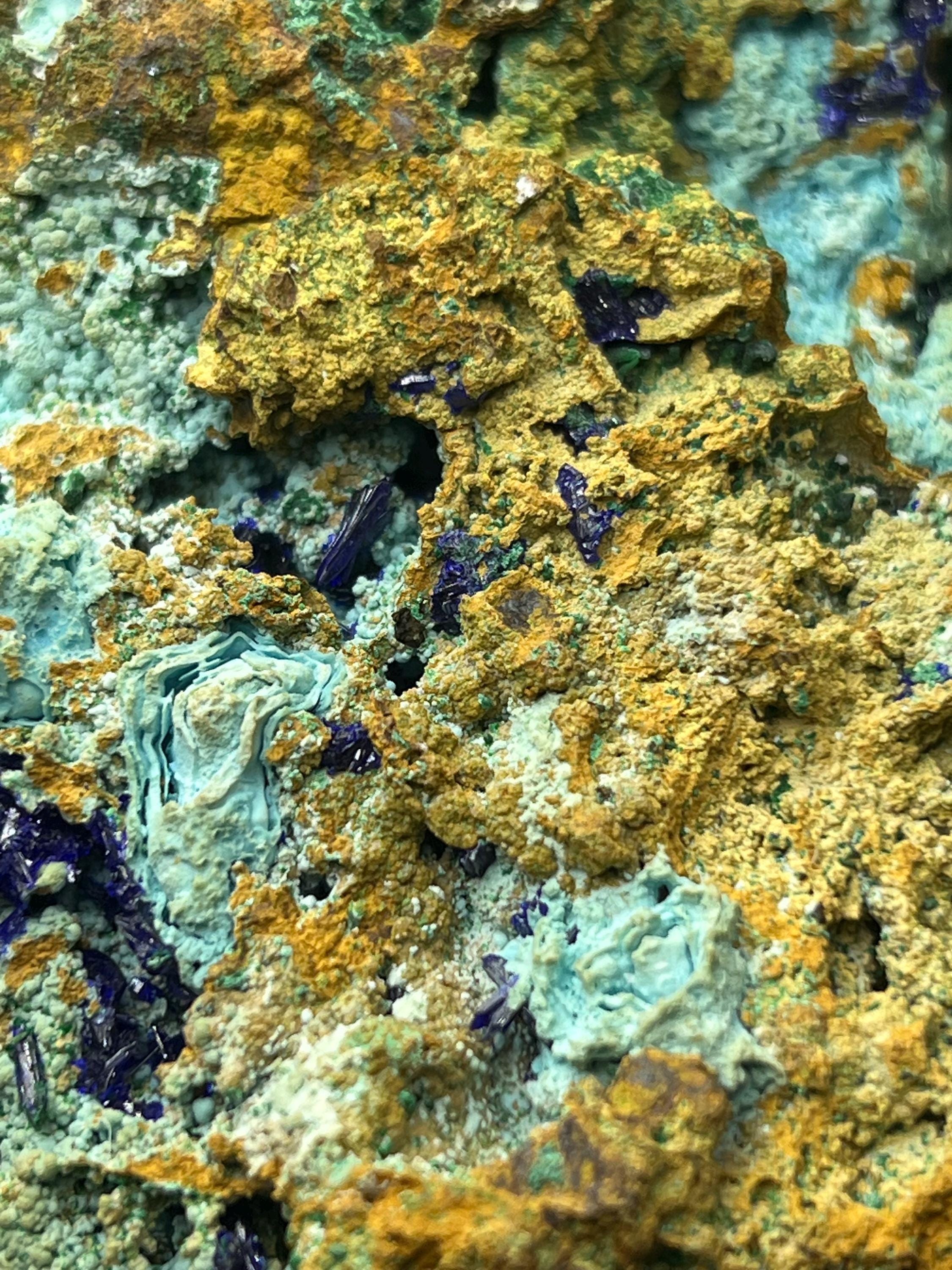 Crystal Azurite & Malachite Specimen - Crystal Gemstone AE 
