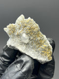 Chalcopyrite on Calcite Specimen - West Anatolia Mineral Display - Crystal Gemstone AE 