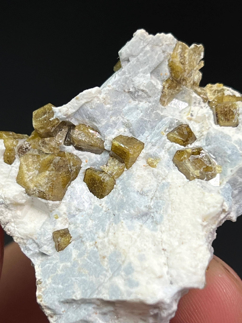 Yellow Fluorite Crystals On Matrix - Crystal Gemstone AE 