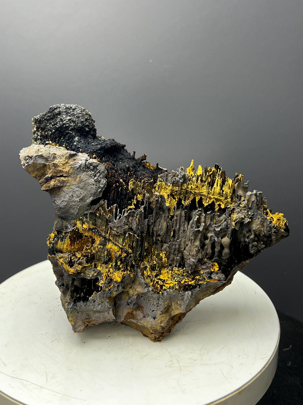 Very Showy, Limonite And Specularite With Stalactite Goethite Specimen - Crystal Gemstone AE 
