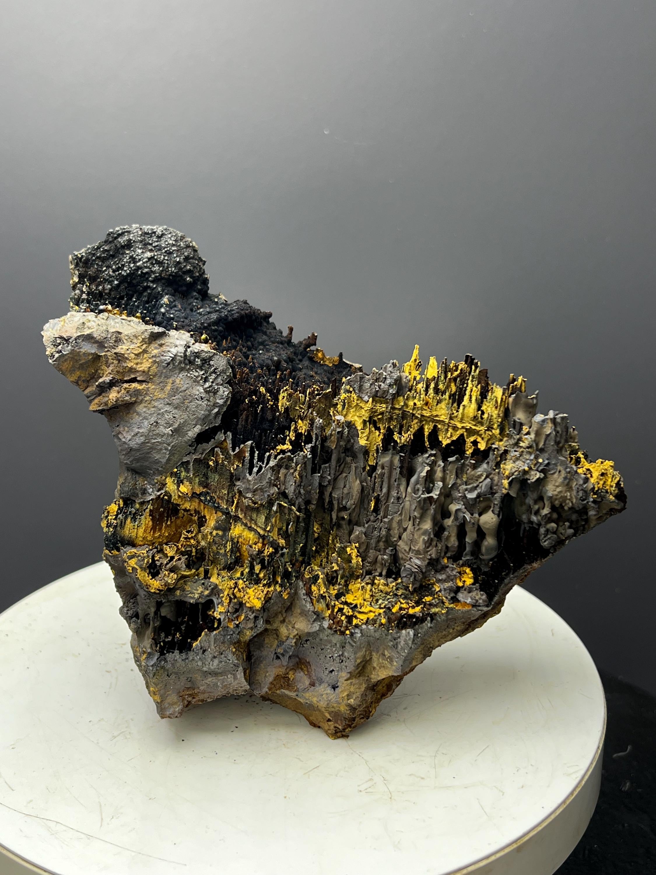Very Showy, Limonite And Specularite With Stalactite Goethite Specimen - Crystal Gemstone AE 