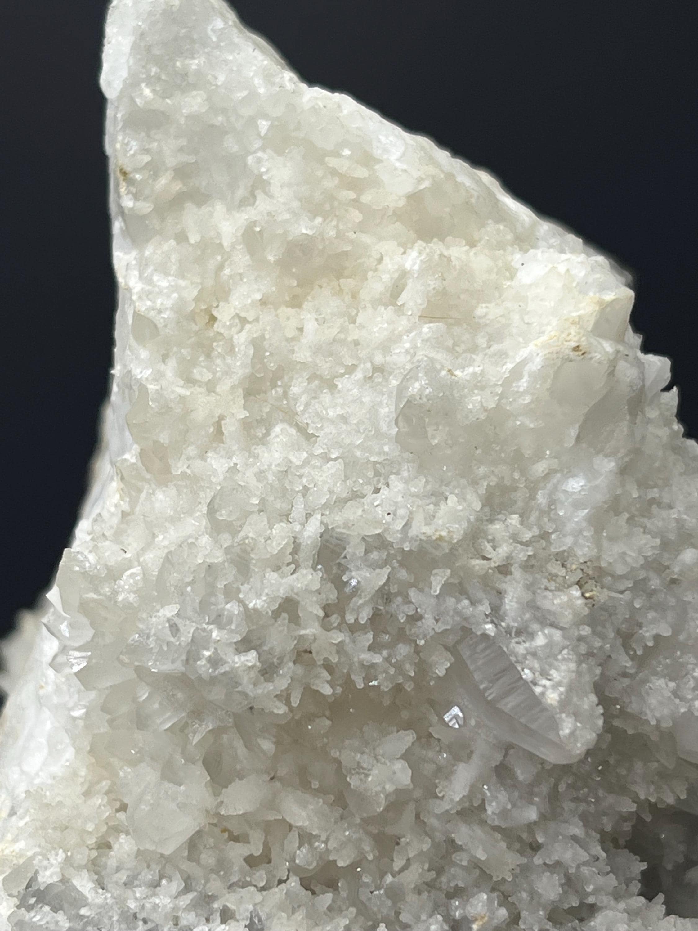 Snow Crystal Calcite With Crystal Quartz Specimen - Crystal Gemstone AE 