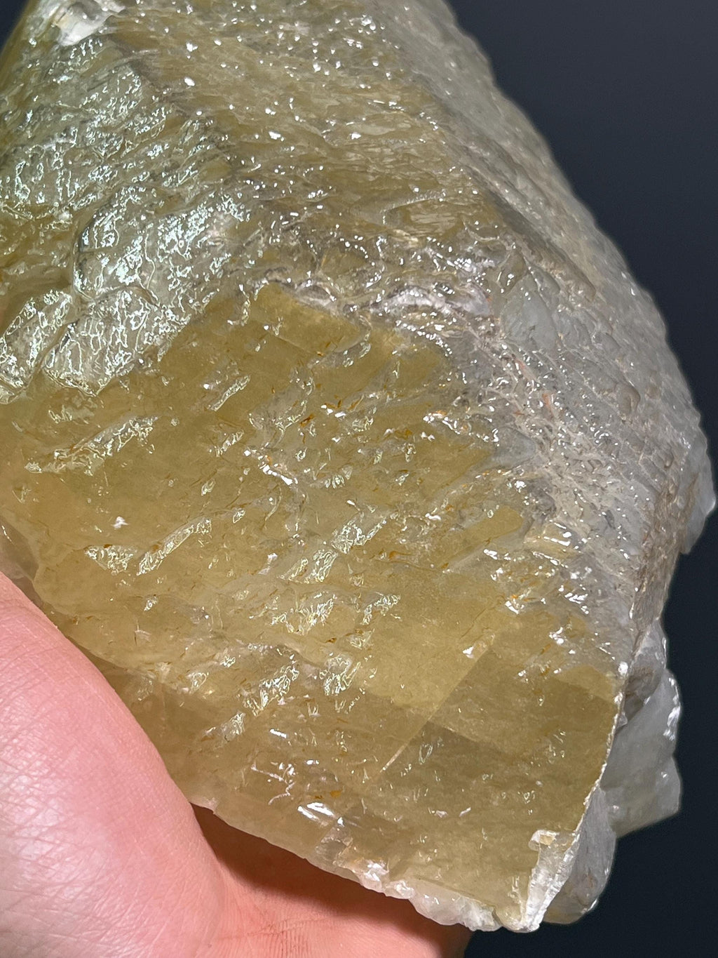 Yellow Crystal Calcite Specimen - Crystal Gemstone AE 