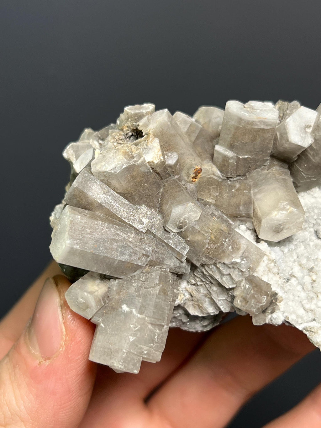 Hexagonal Columnar Calcite Crystal Cluster - China - Crystal Gemstone AE 