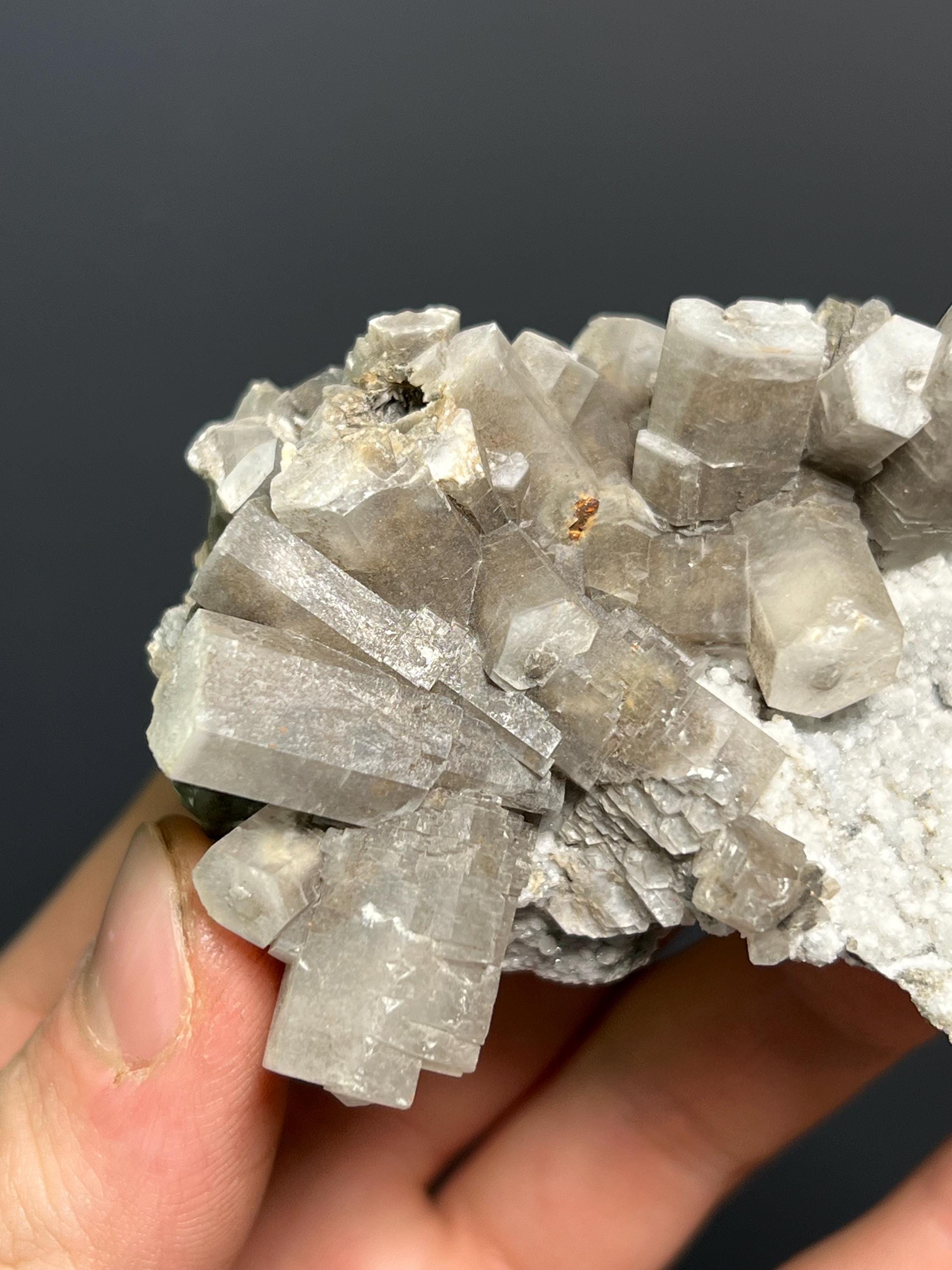 Hexagonal Columnar Calcite Crystal Cluster - China - Crystal Gemstone AE 