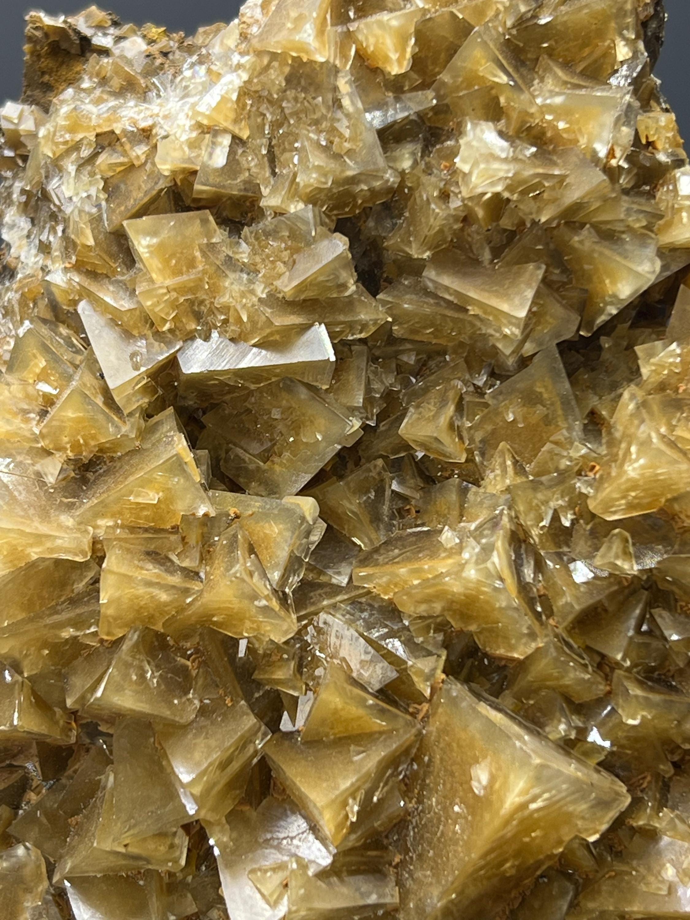 Very Special Orange Crystal Calcite Specimen - Crystal Gemstone AE 