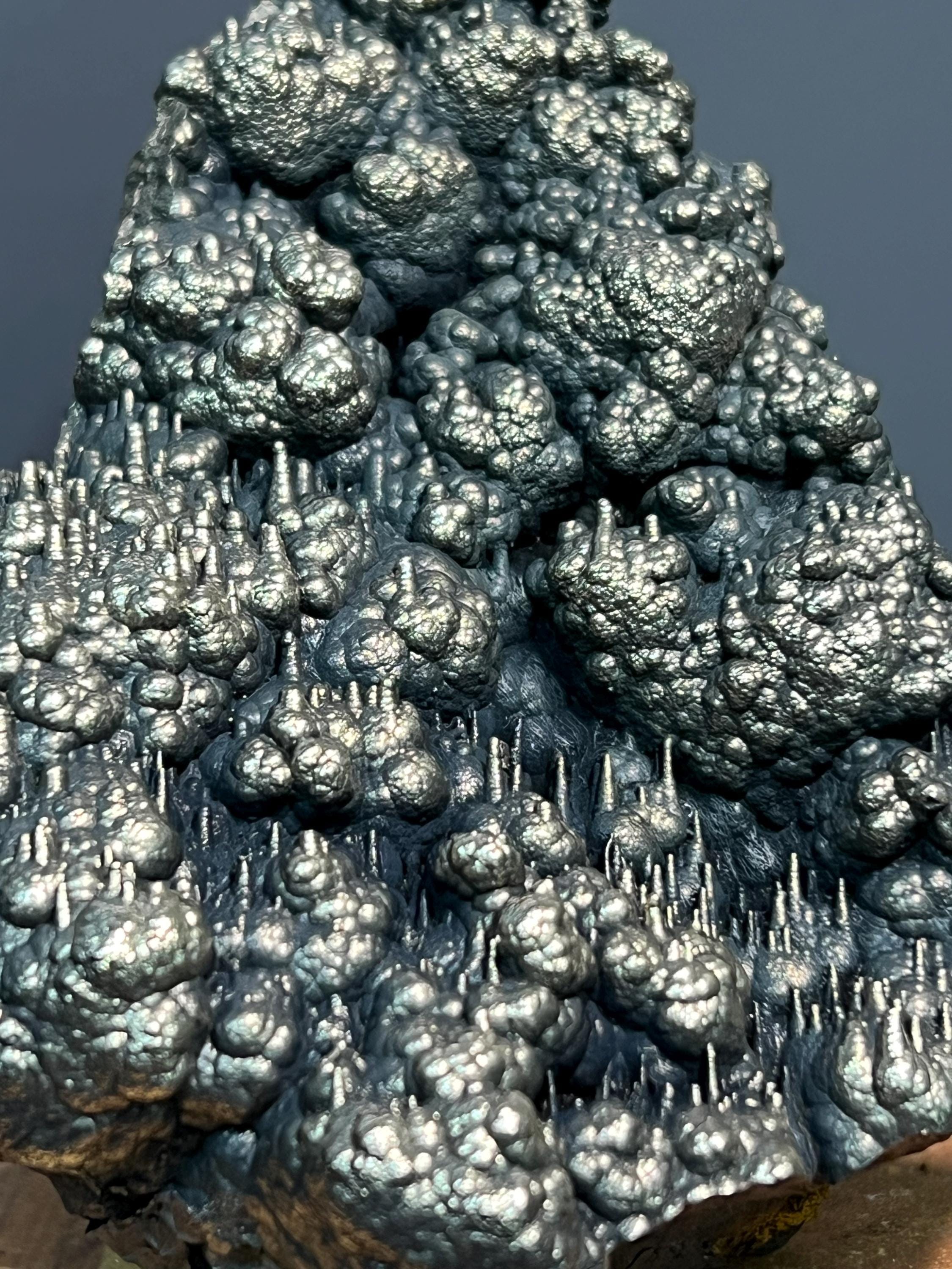 Museum Grade Golden Color Stalactite And Botryoidal Formation Goethite, For Special Collection Piece - Crystal Gemstone AE 