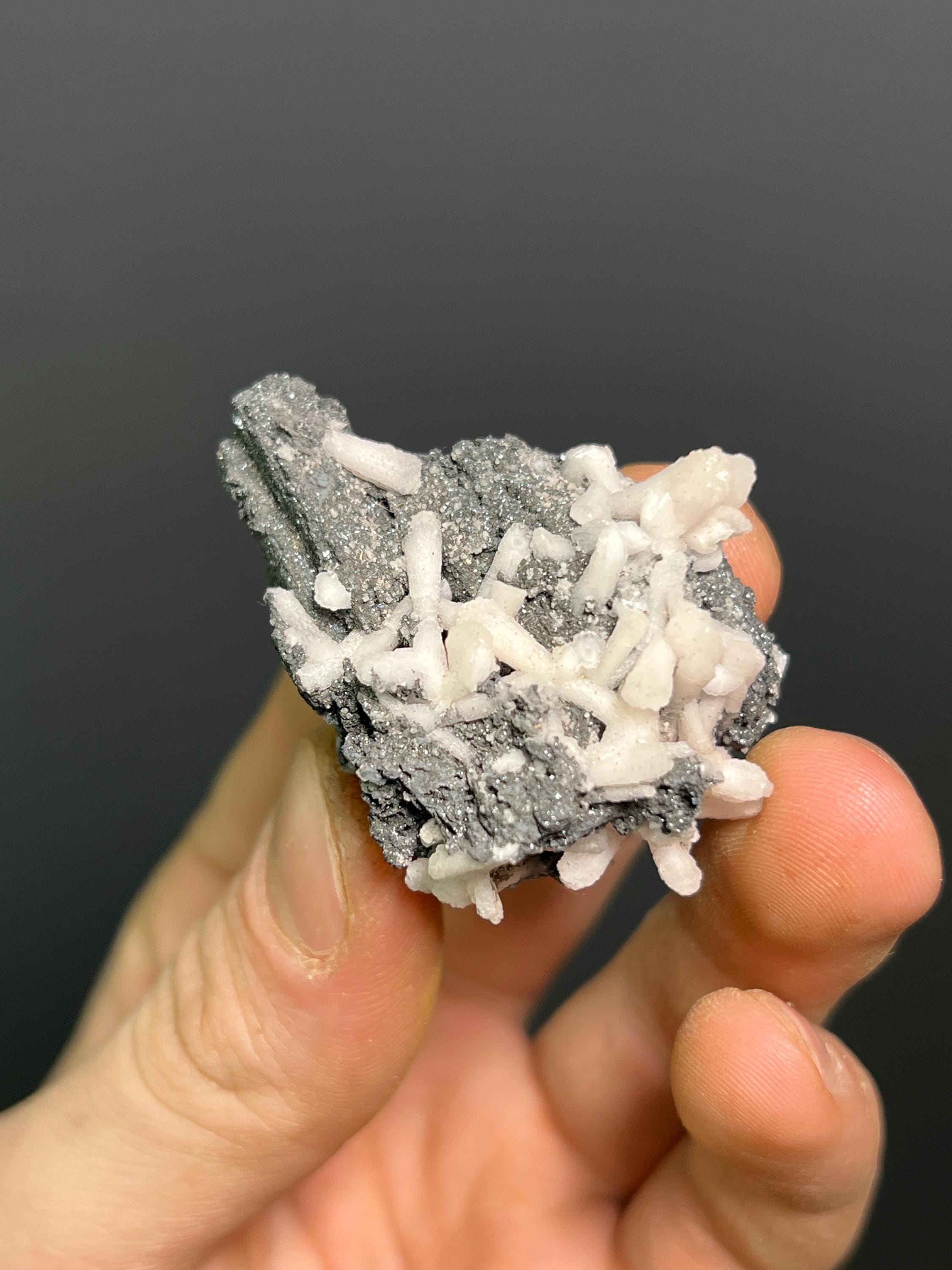 Kutnohorite On Hematite, 50gram - Crystal Gemstone AE 