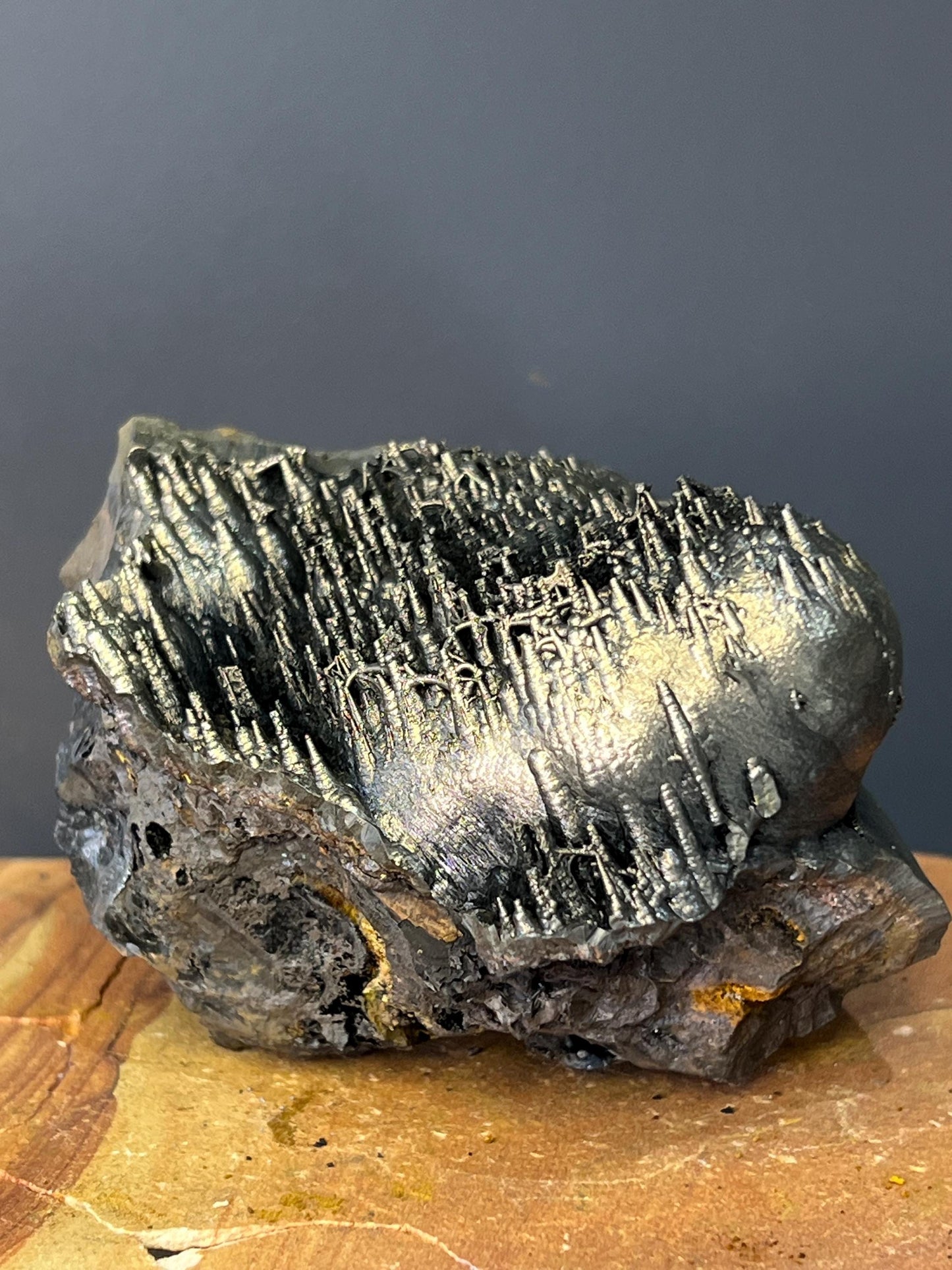 Museum Grade! Very Special Golden Color Stalactite Goethite Specimen, For Special Collection - Crystal Gemstone AE 