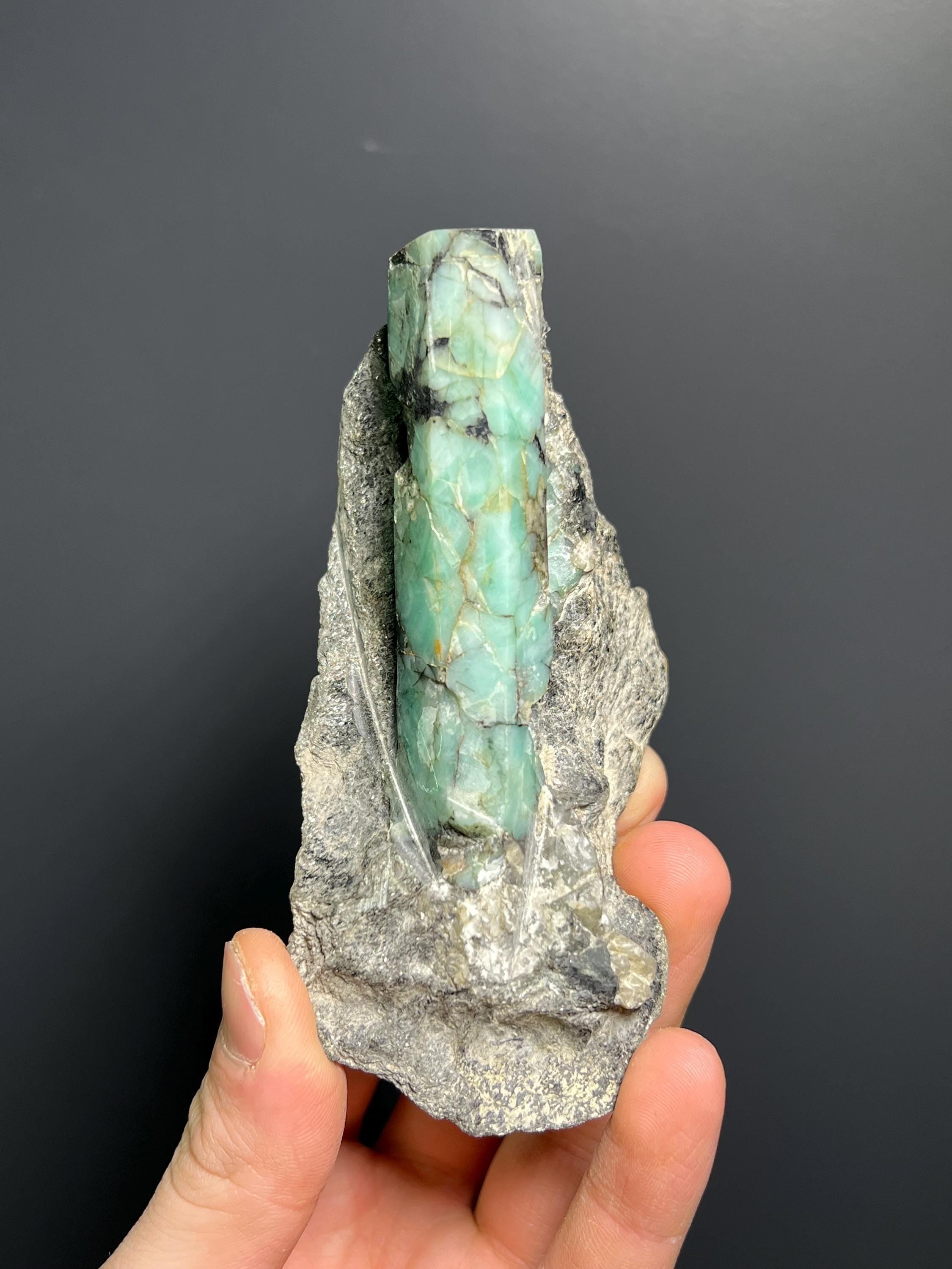 Emerald On Matrix Specimen, 270gram - Crystal Gemstone AE 