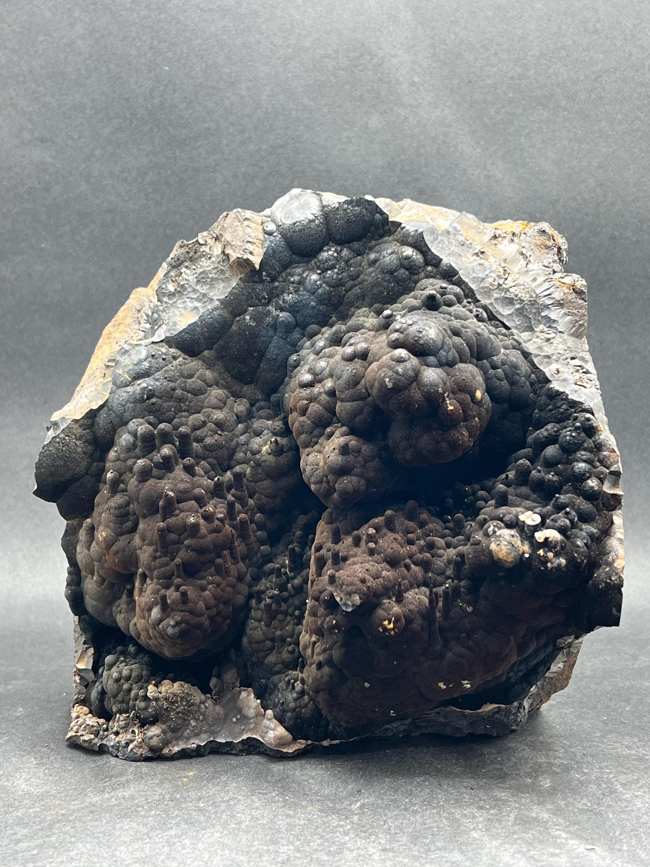 Botryoidal And Stalactite Formed Limonite On Goethite - Crystal Gemstone AE 