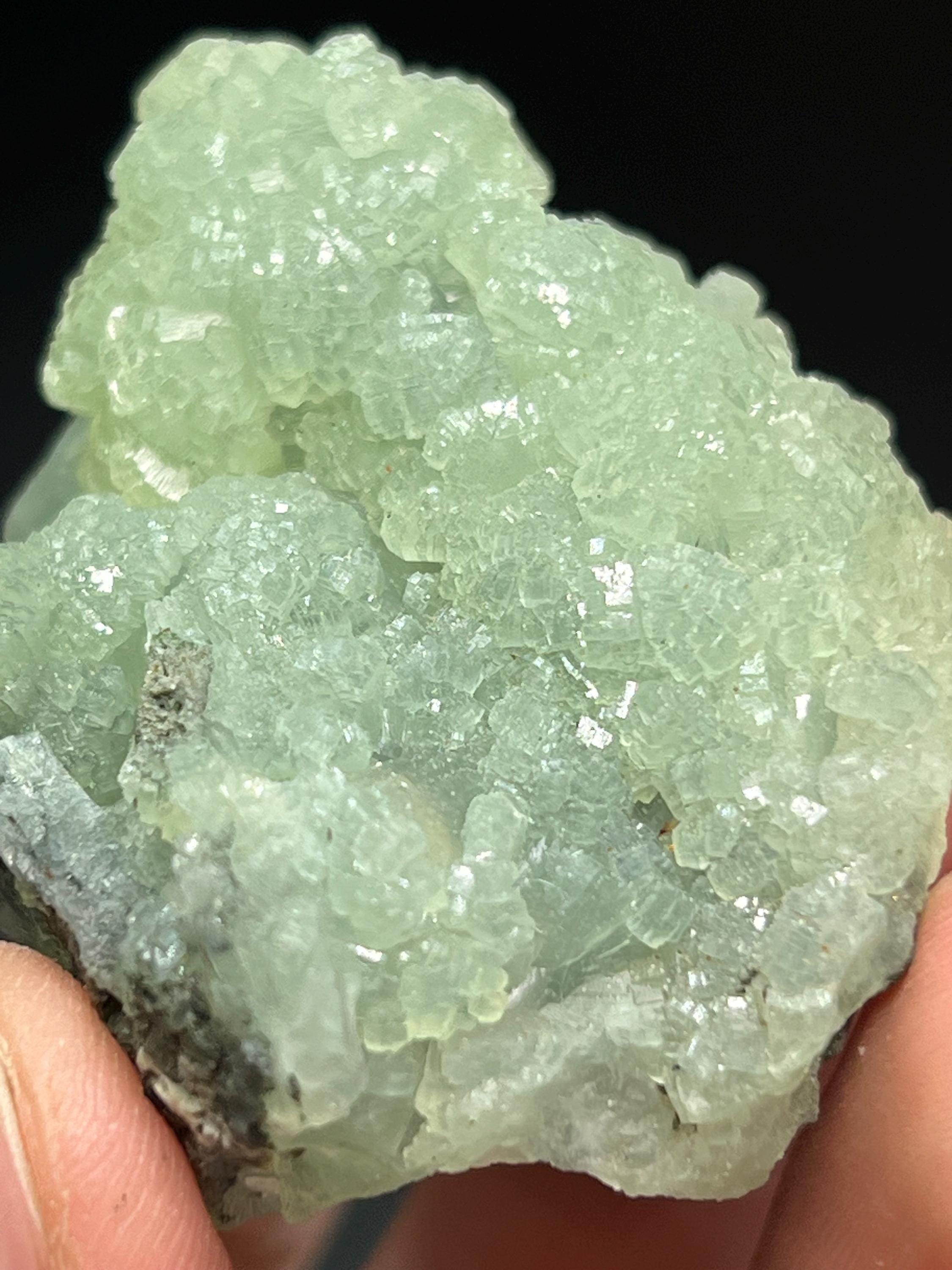 Prehnite With Anhydrite - Crystal Gemstone AE 