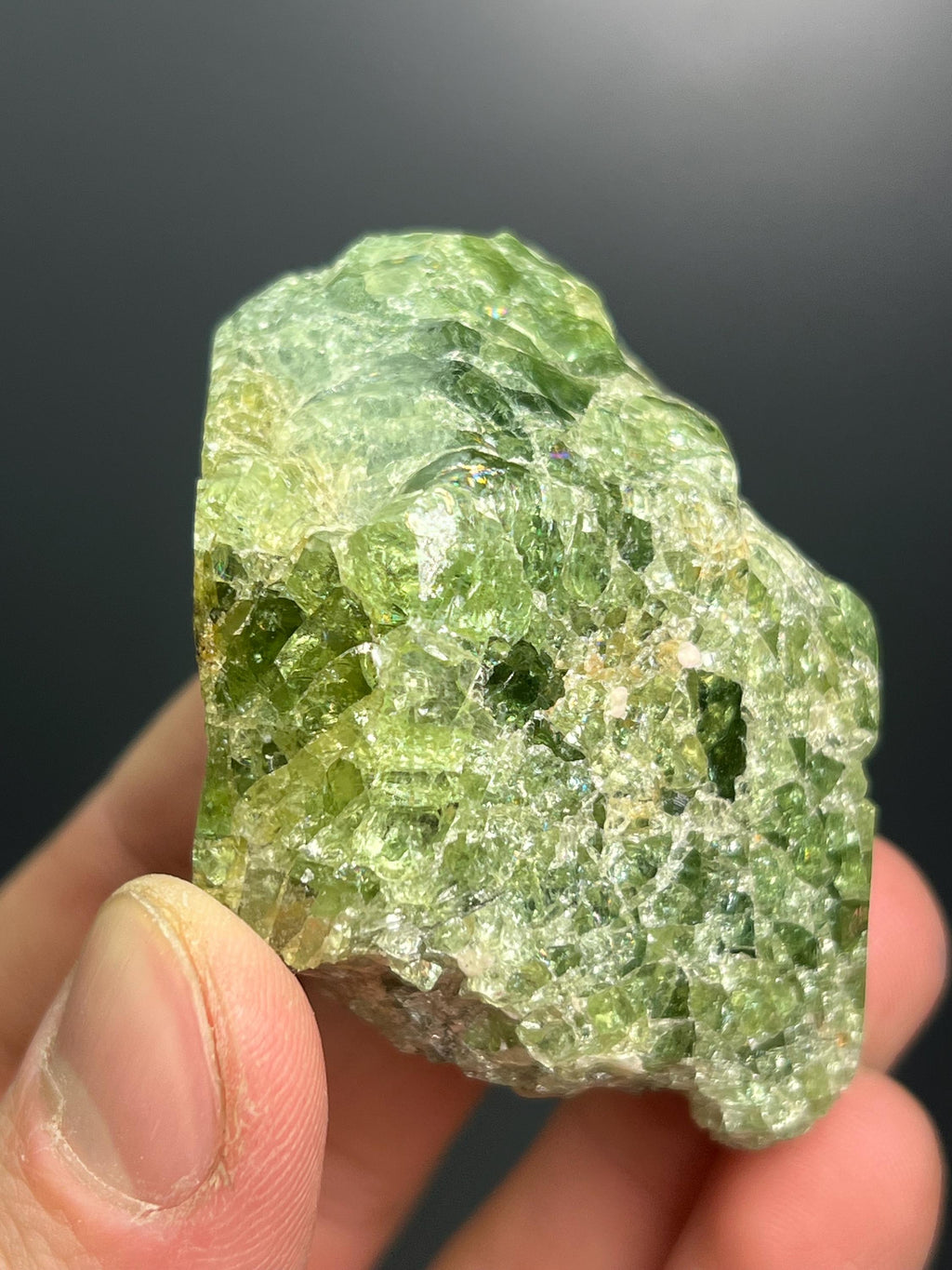 Fluorapatite Var. Apatite And Calcite Specimen - Crystal Gemstone AE 