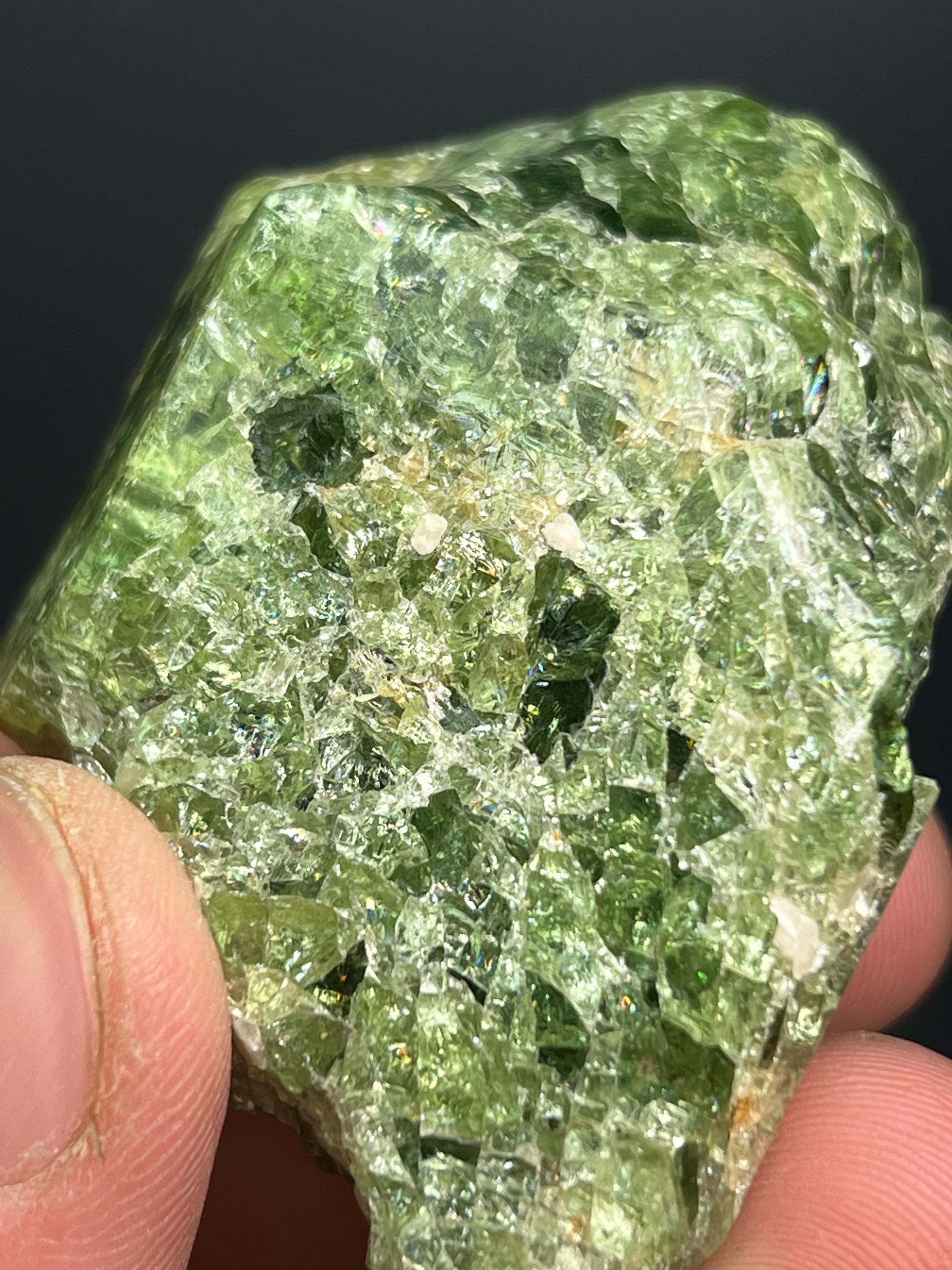 Fluorapatite Var. Apatite And Calcite Specimen - Crystal Gemstone AE 