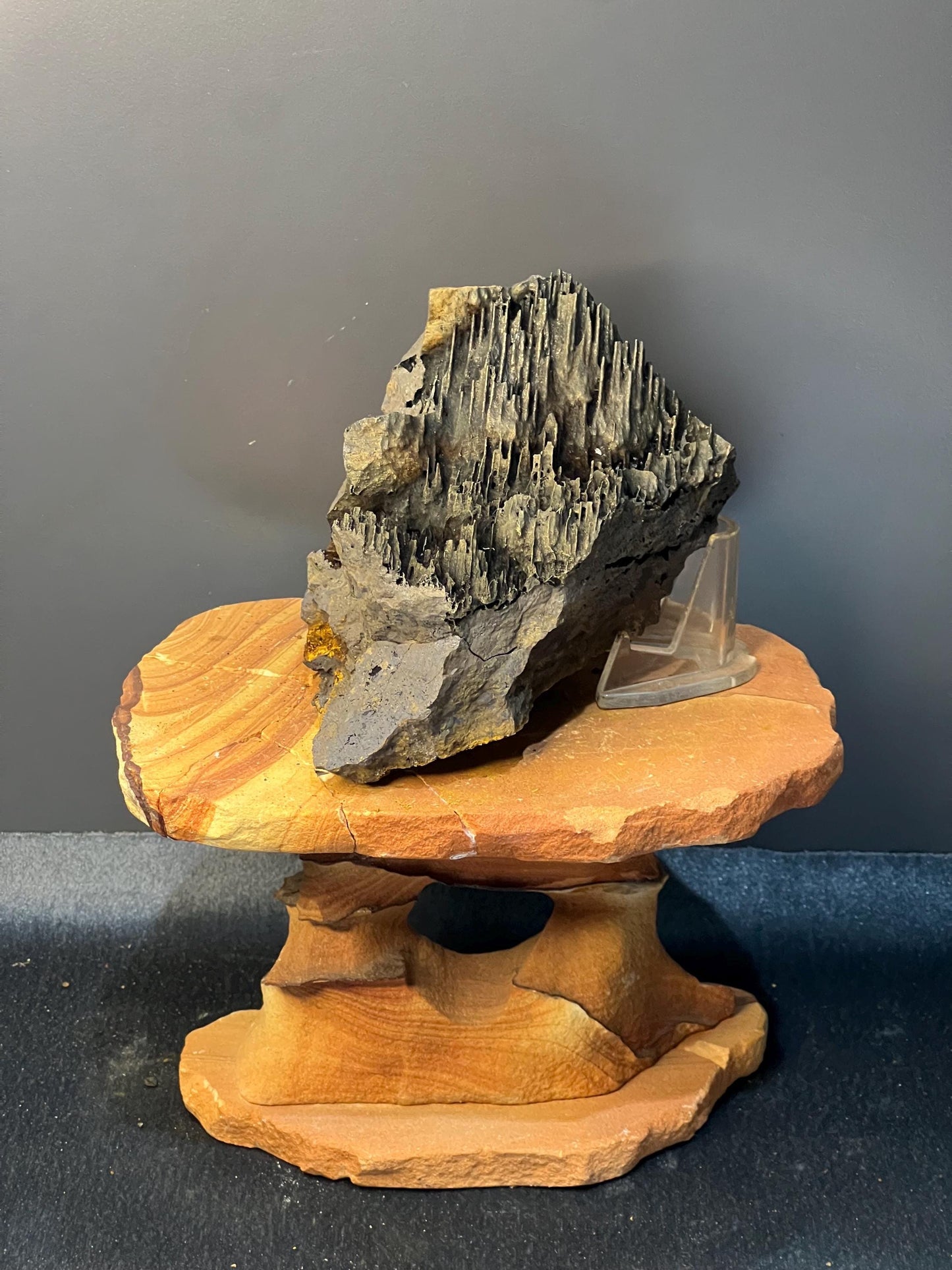 Museum Grade, Very Special Golden Color Stalactite Goethite Specimen - Crystal Gemstone AE 