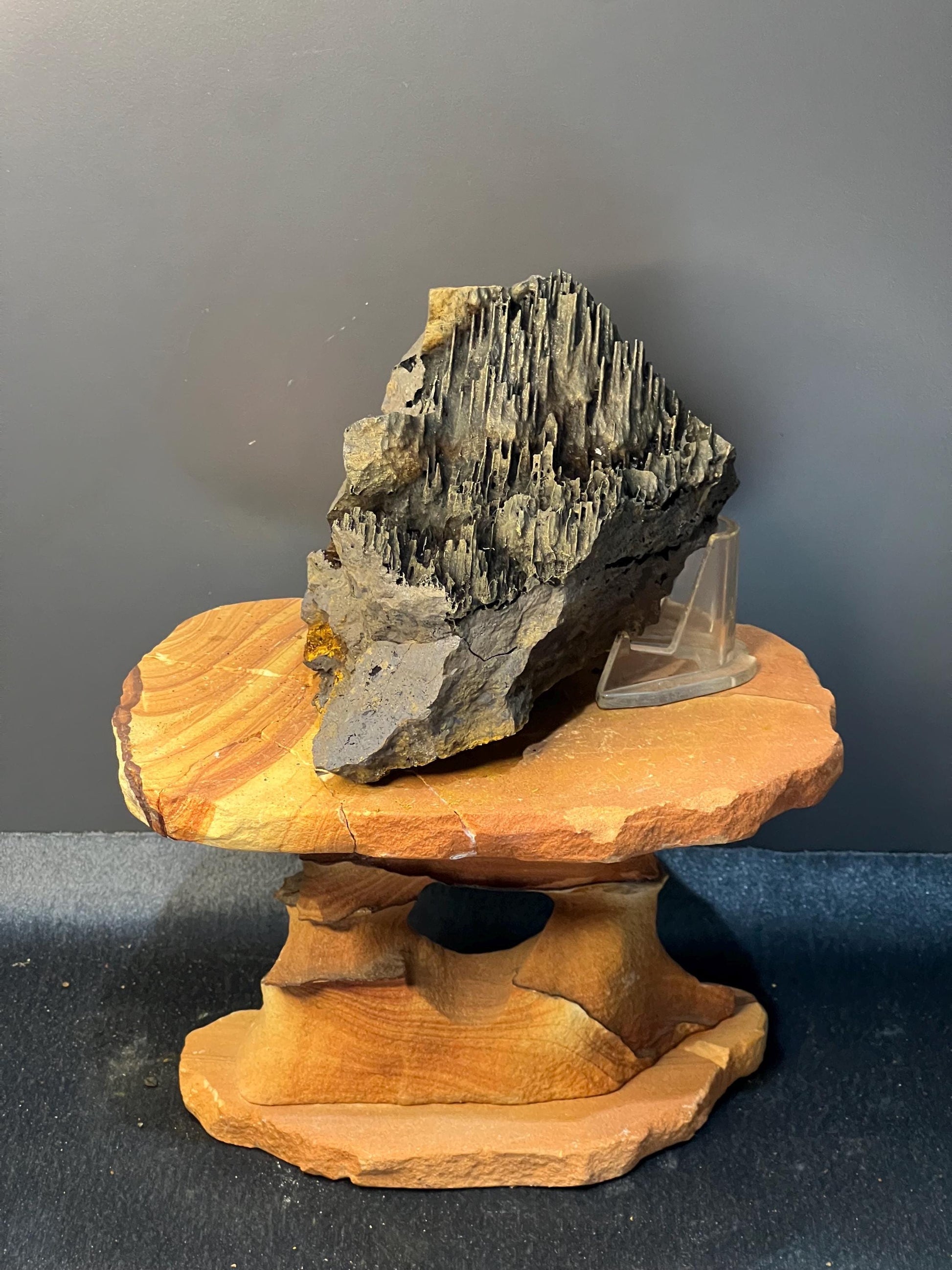 Museum Grade, Very Special Golden Color Stalactite Goethite Specimen - Crystal Gemstone AE 