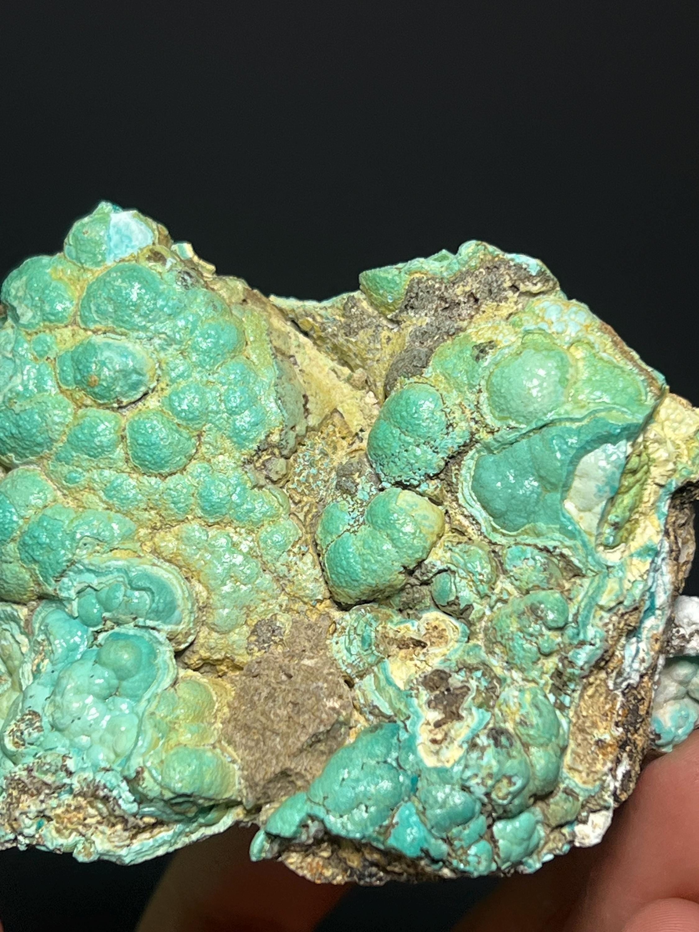Teal Rosasite Specimen, Botryoidal Mineral, Mexico (290gram) - Crystal Gemstone AE 