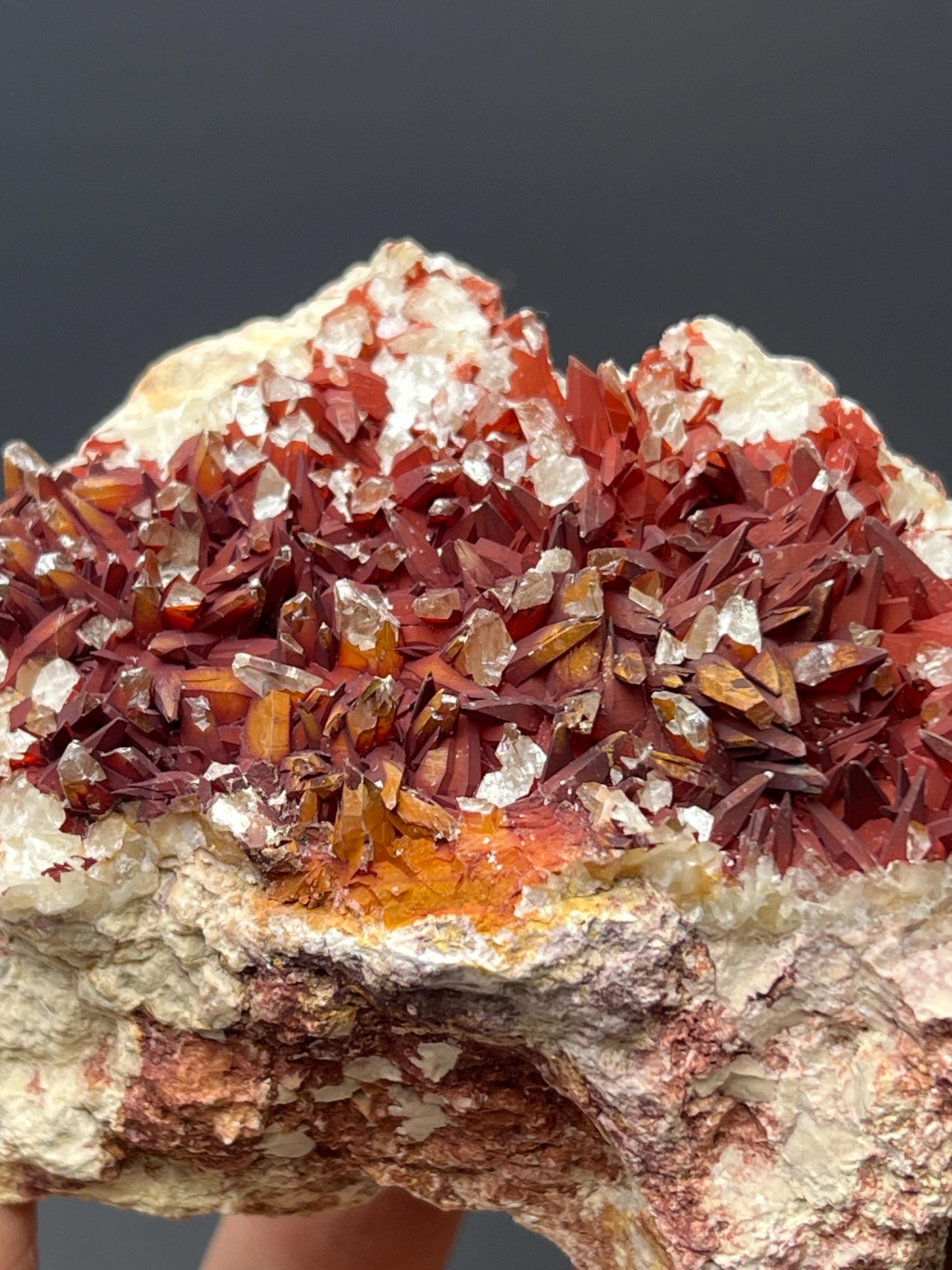 Red Crystal Calcite - Crystal Gemstone AE 