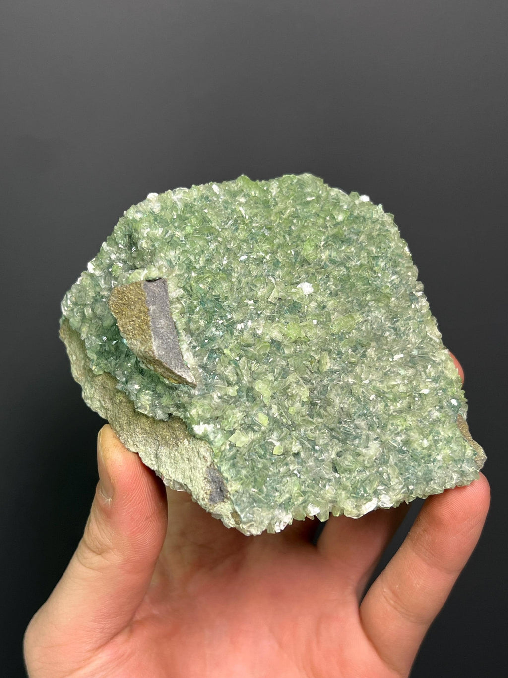 Special Green Selenite Crystal, 480gram - Crystal Gemstone AE 