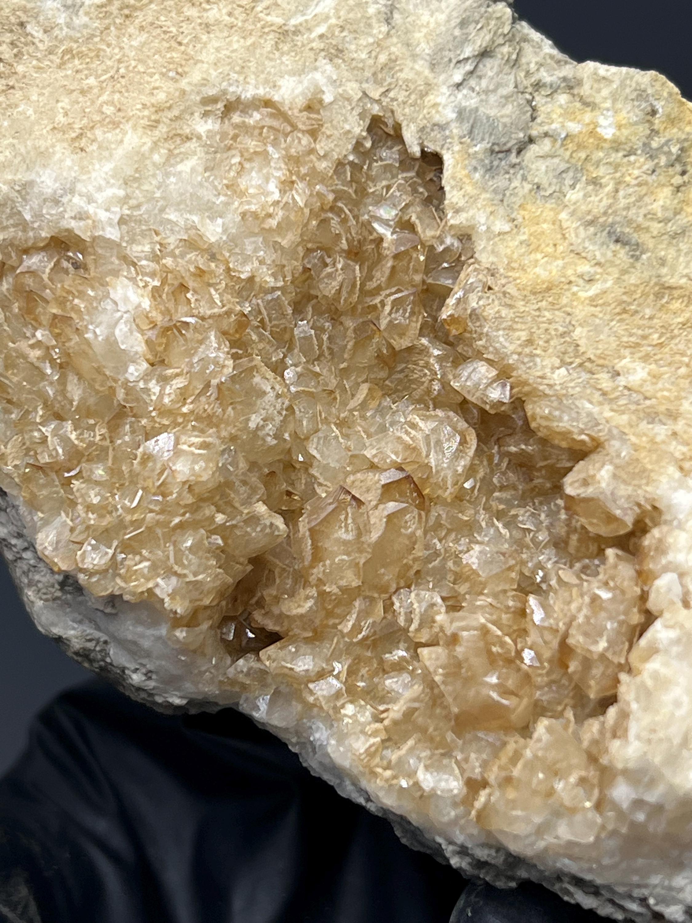 Orange Apophyllite Specimen - Luminous Crystal from India - Crystal Gemstone AE 