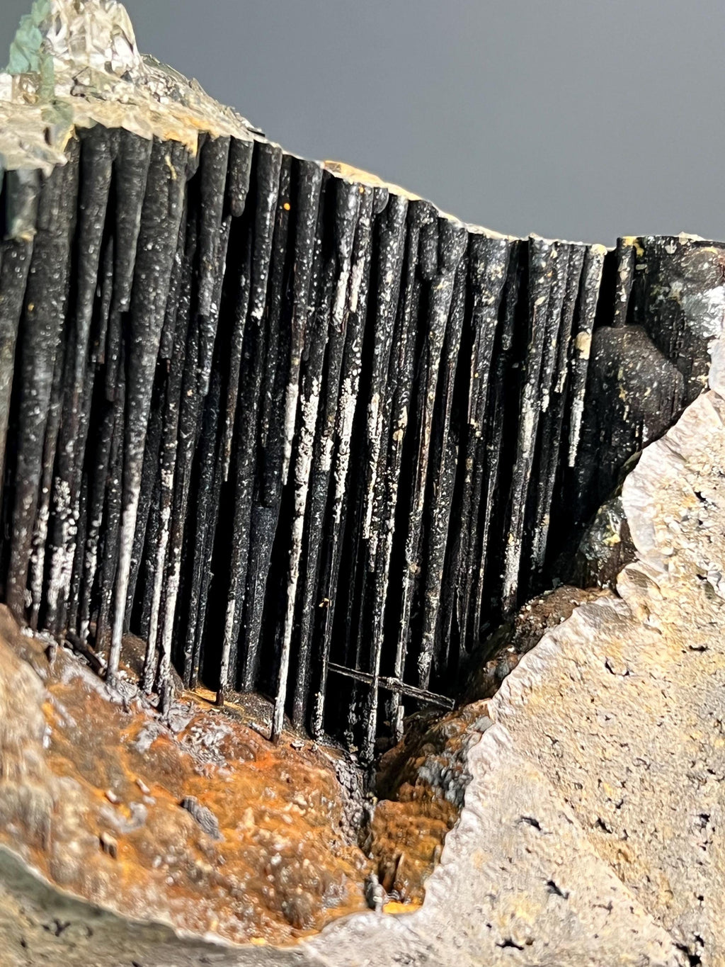 Museum Grade Large Size Limonite And Specularite On Stalactite Goethite - Crystal Gemstone AE 
