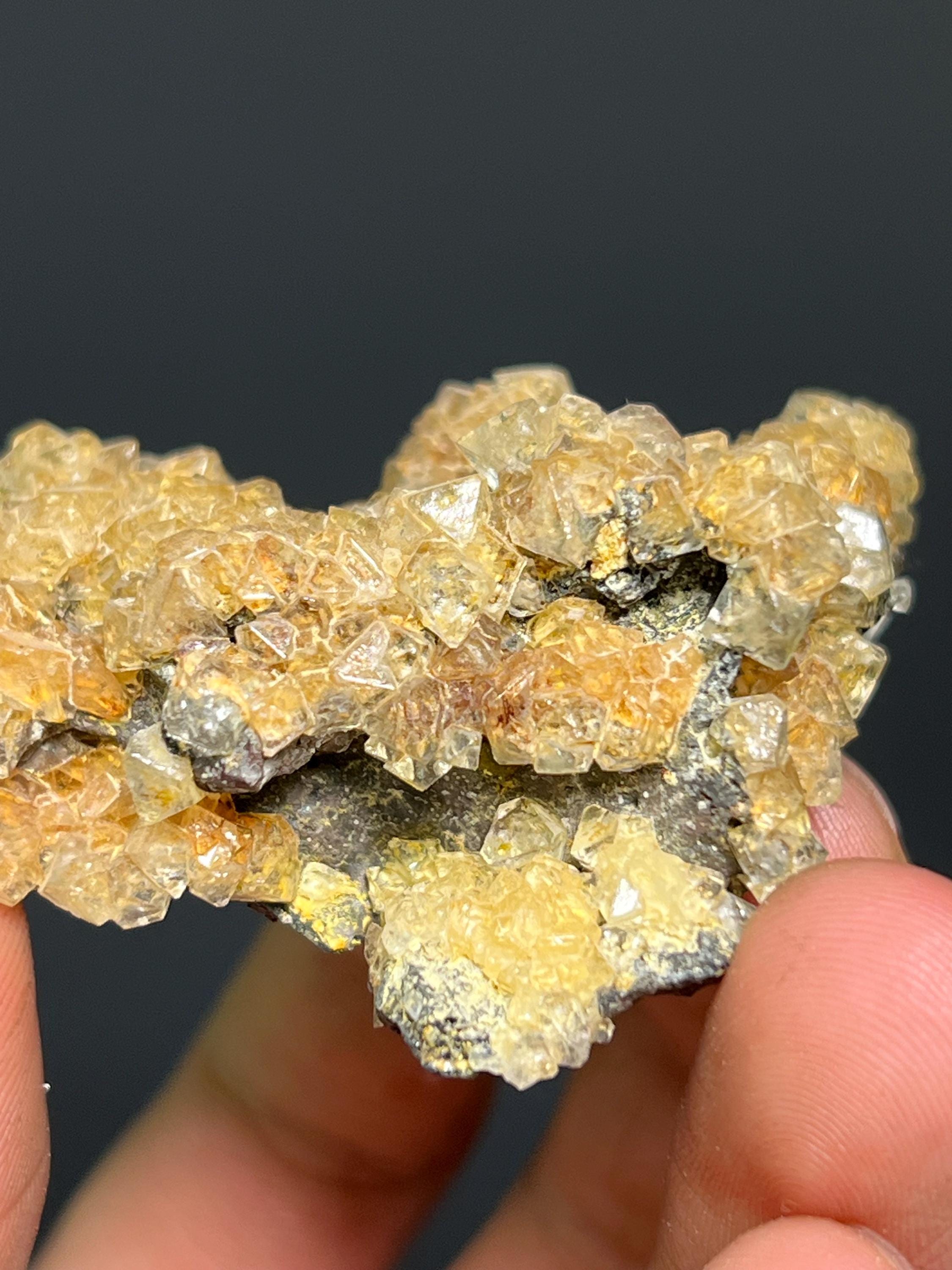 Cuprian Adamite Specimen, 38gram - Crystal Gemstone AE 