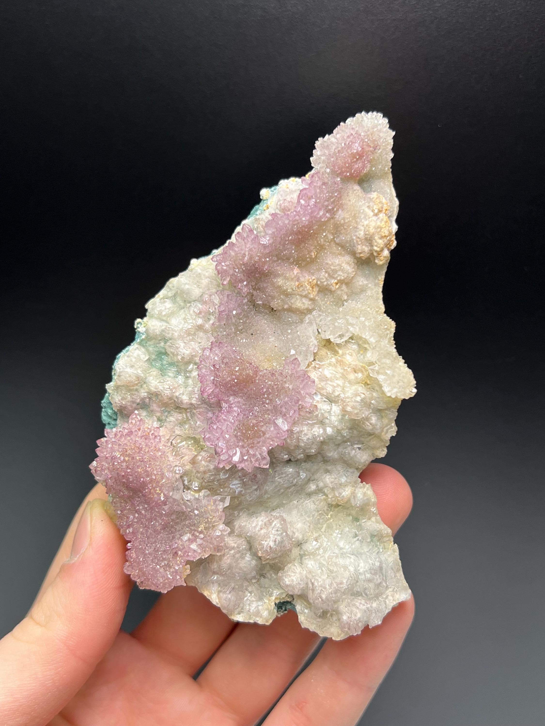 Amethyst Flower With Quartz On Matrix - Crystal Gemstone AE 