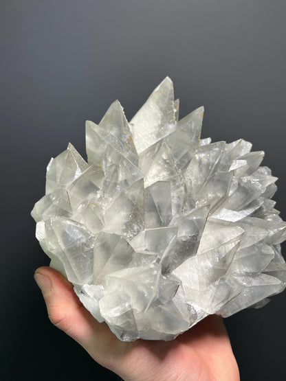 Large Size, Pyrite With Gray Crystal Calcite - Turkey