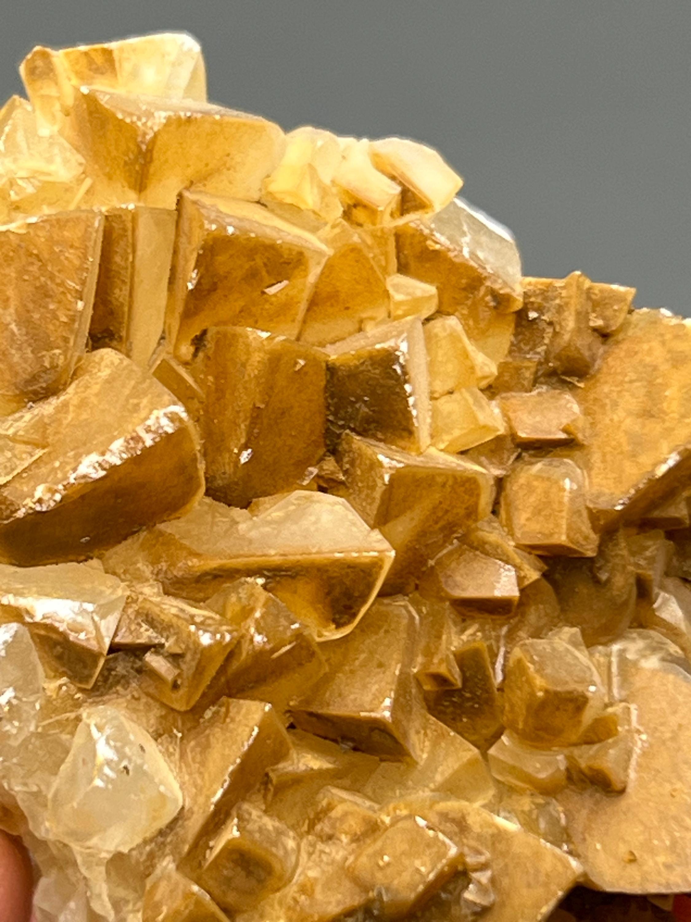 Orange Crystal Calcite Mineral, From Turkey - Crystal Gemstone AE 