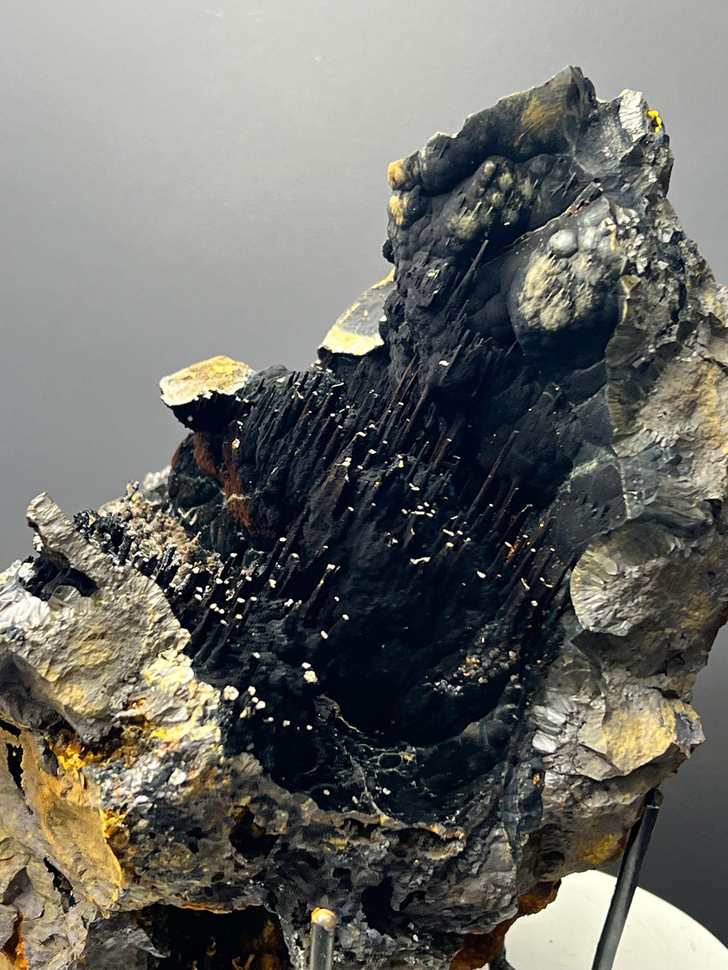 Museum Grade! Very Showy Limonite And Specularite With Stalactite Goethite Specimen, For Special Collection - Crystal Gemstone AE 