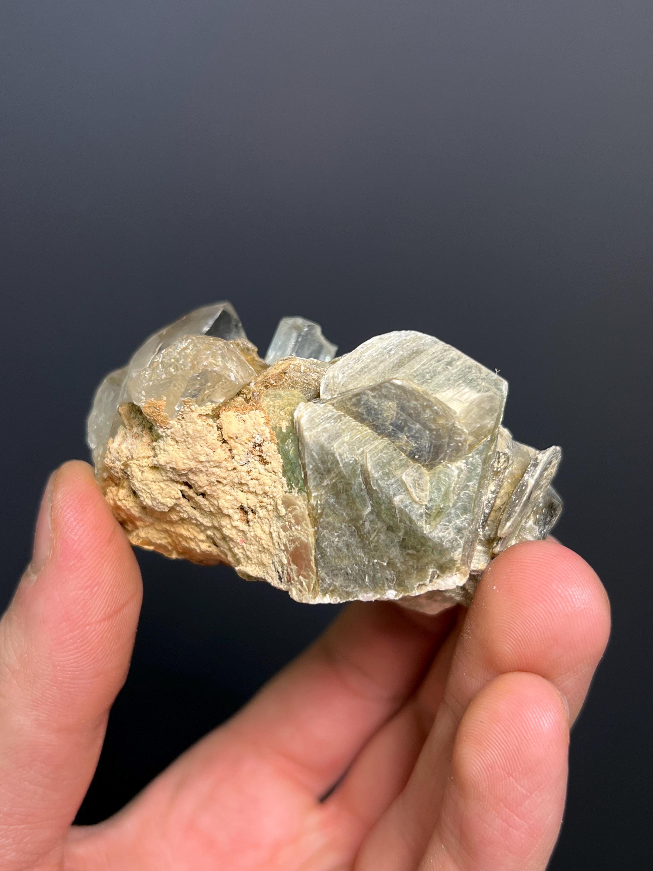 Aquamarine And Muscovite With Quartz - Pakistan - Crystal Gemstone AE 