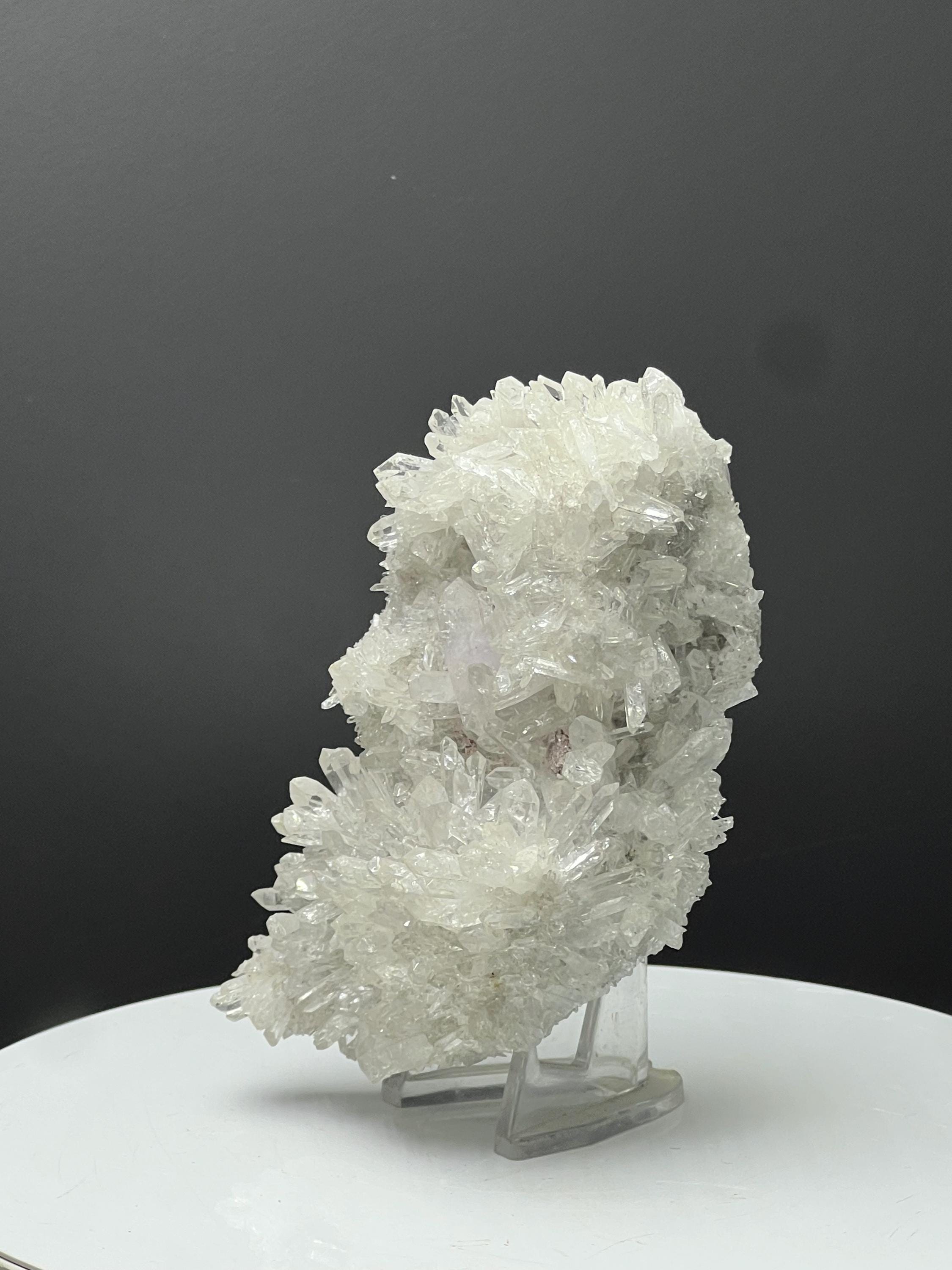 Lilac Himalayan Clear Crystal Quartz Specimen - Crystal Gemstone AE 