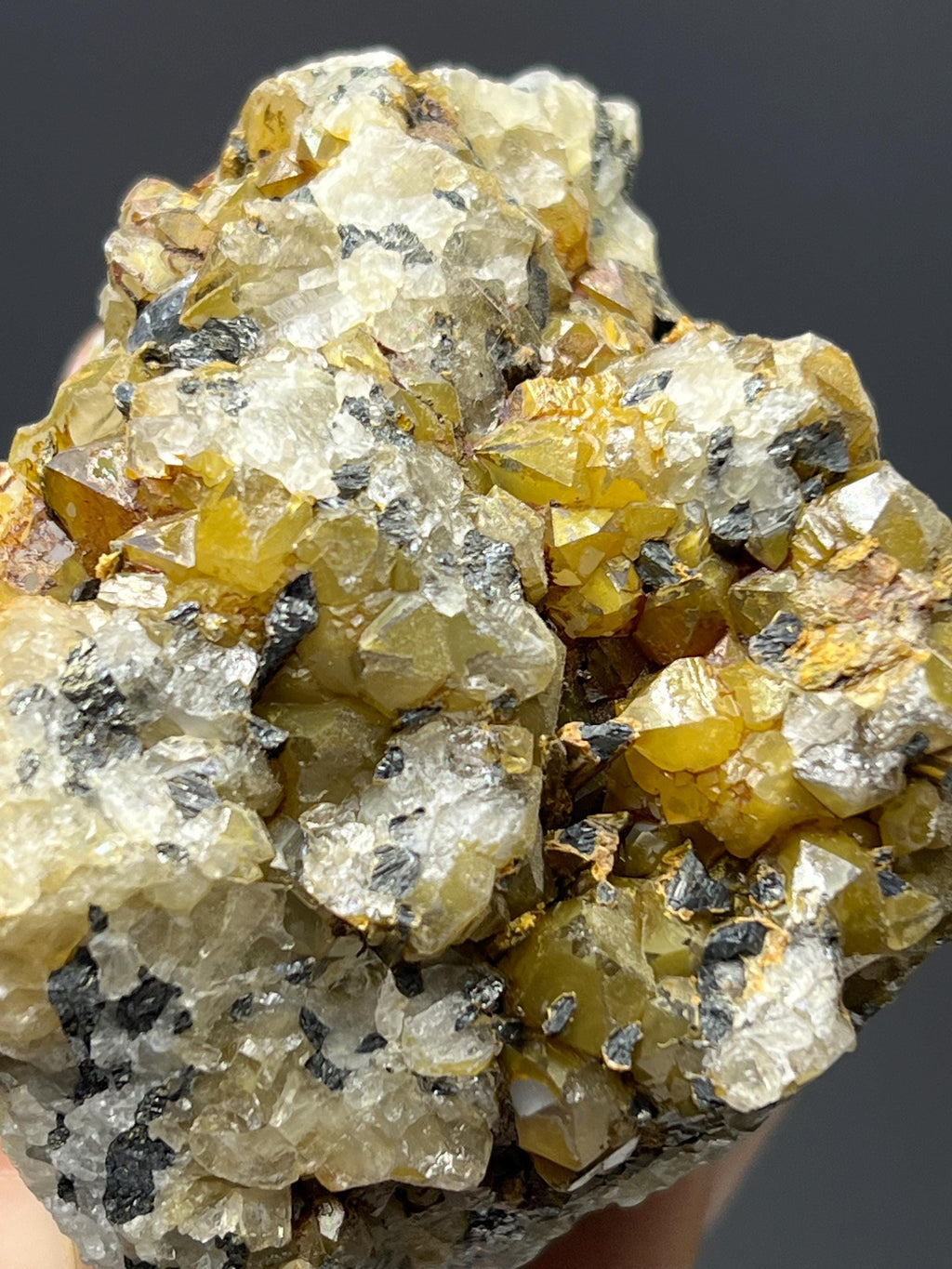 Galena With Crystal Calcite - Crystal Gemstone AE 