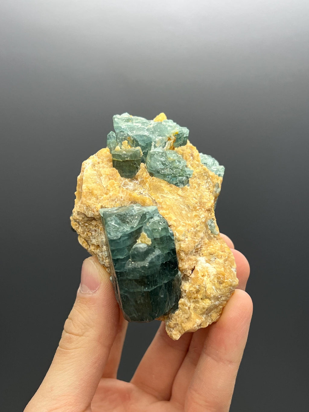 Fluorapatite In Calcite, From Russia - Crystal Gemstone AE 