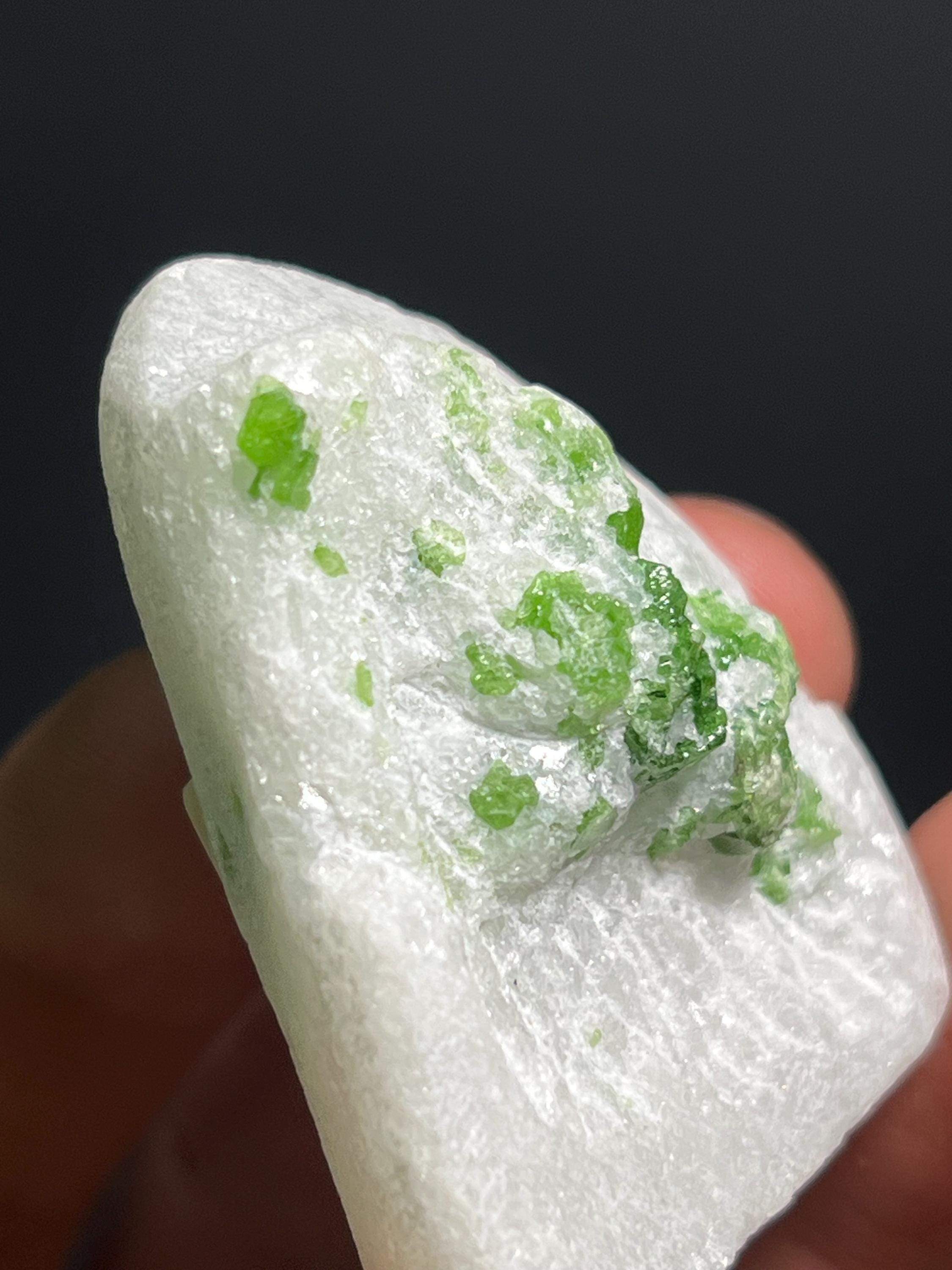 Pargasite On Marble Specimen, 60gram - Crystal Gemstone AE 
