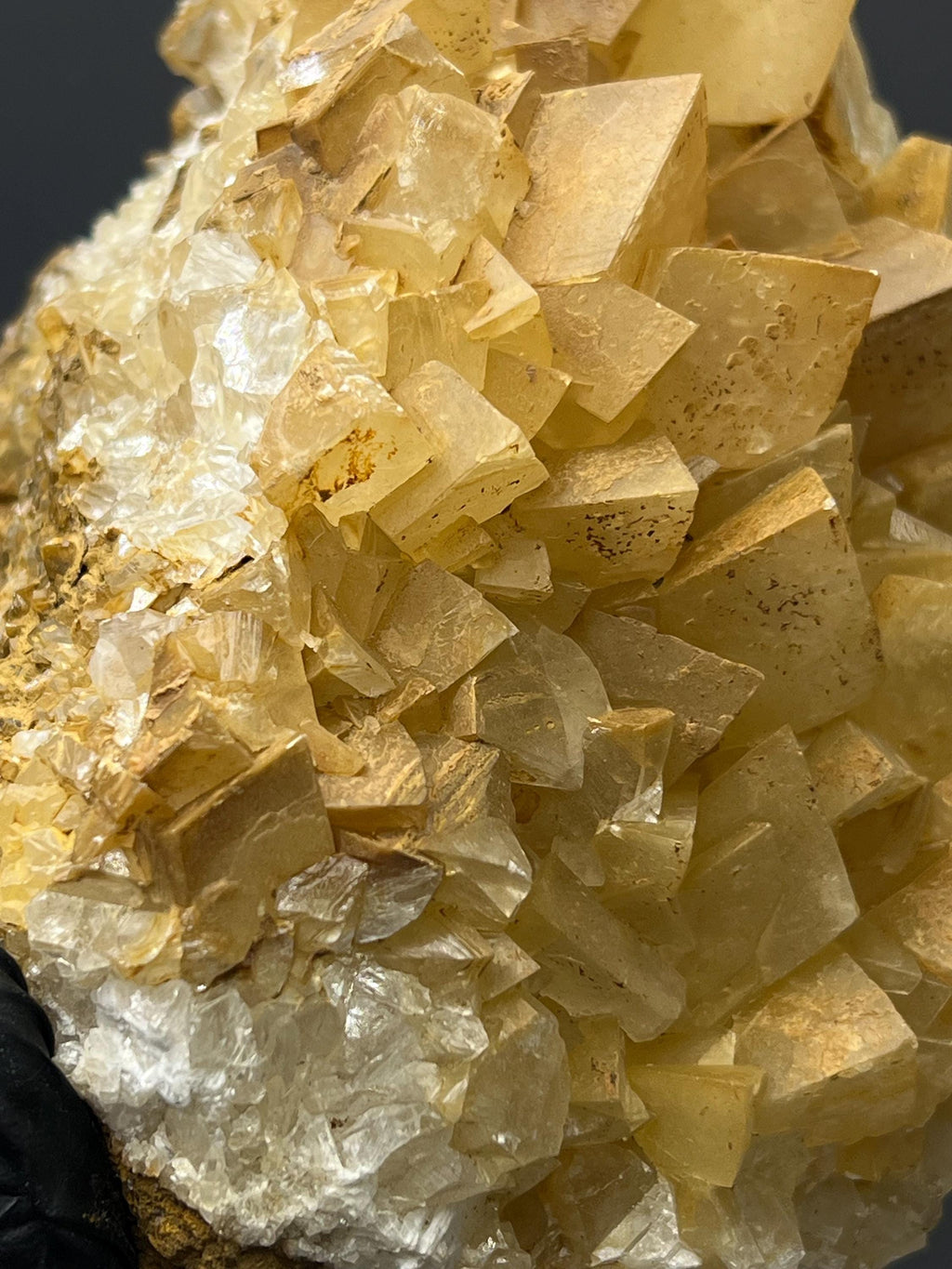 Orange Crystal Calcite Specimen - Crystal Gemstone AE 