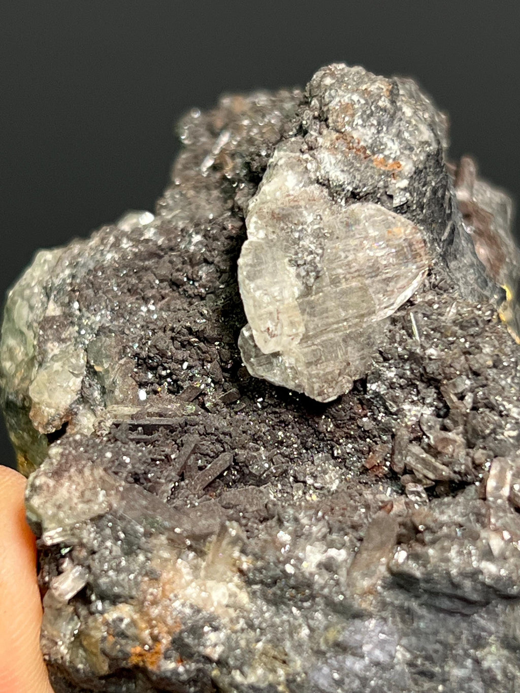 Anglesite Crystal In Galena, 566gram - Crystal Gemstone AE 