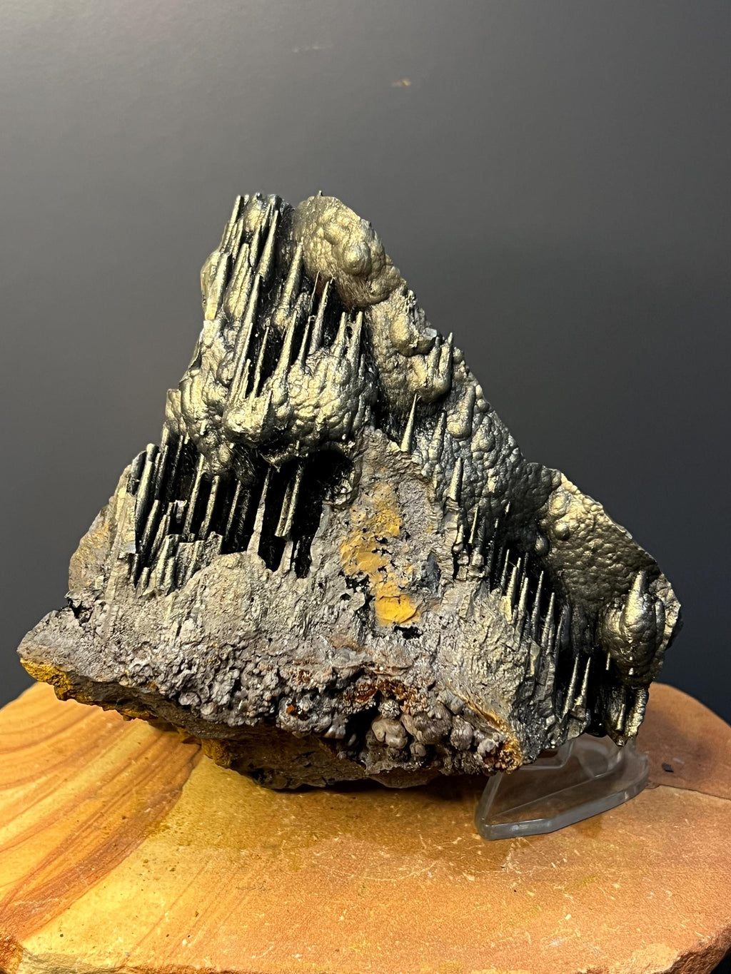 Museum Quality! Golden Color Stalactite Goethite Specimen, For Special Collection - Crystal Gemstone AE 