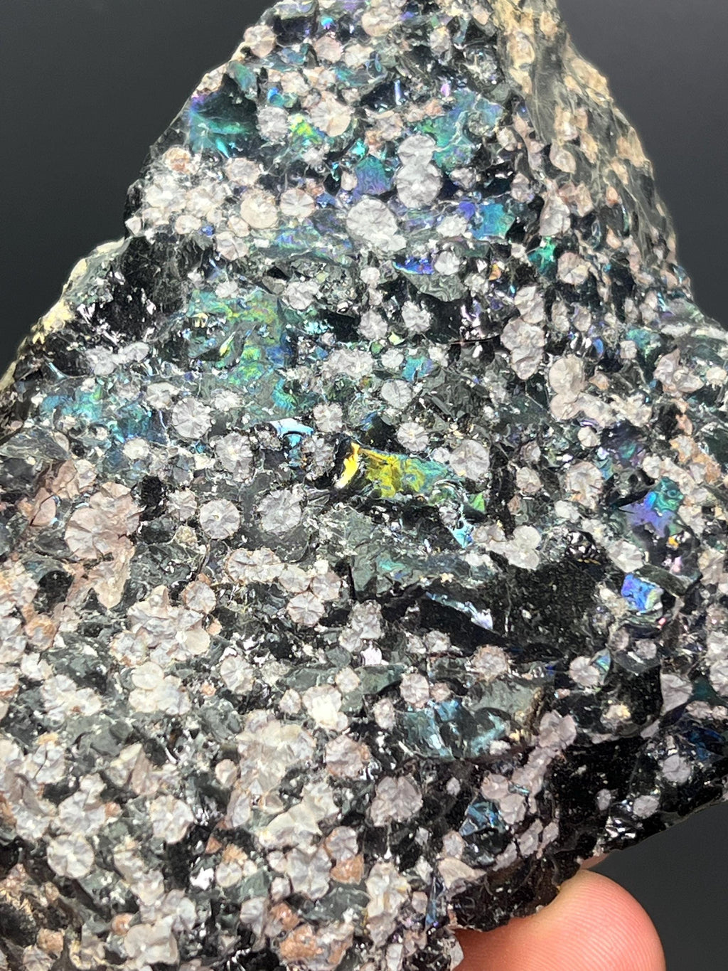 Double Sided Colored Alloy Snowflake Obsidian - Crystal Gemstone AE 