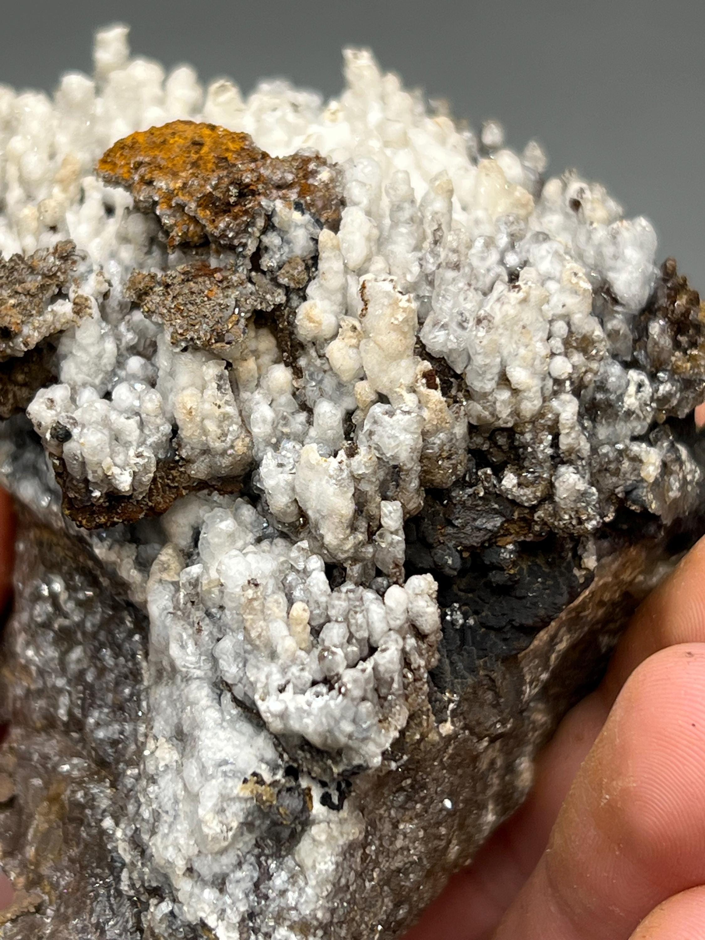 Special Formation, Crystal Calcite On Stalactite Hematite Mineral, From Turkey, Special Collection Piece - Crystal Gemstone AE 