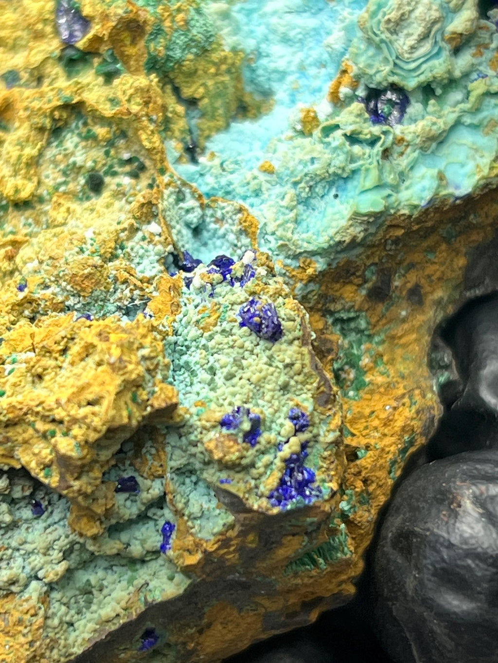 Crystal Azurite & Malachite Specimen - Crystal Gemstone AE 