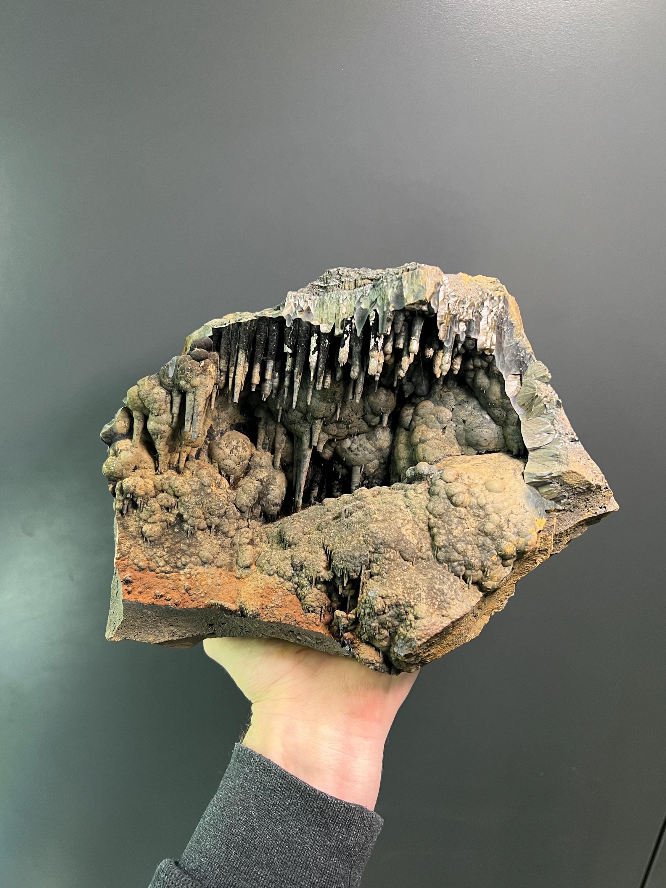 Museum Grade Large Size Limonite And Specularite With Stalactite Goethite - Crystal Gemstone AE 