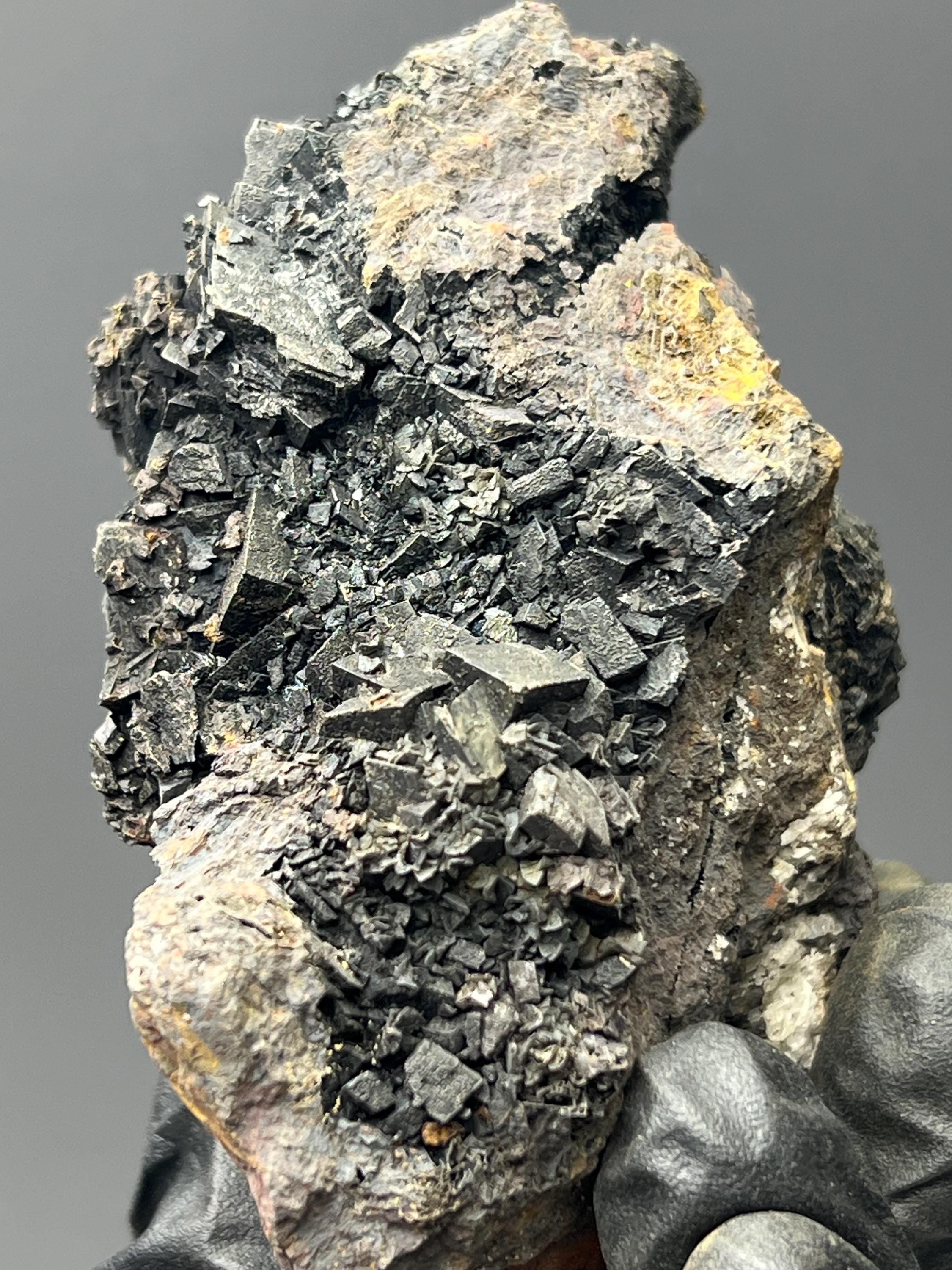 Museum Grade Very Showy Black Iron Siderite Specimen - Crystal Gemstone AE 