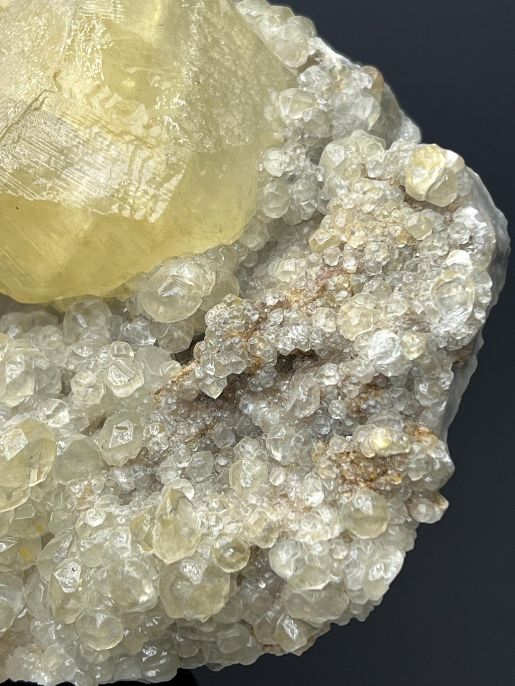 Very Showy, Crystal Calcite With Golden Yellow Calcite Balls - Crystal Gemstone AE 