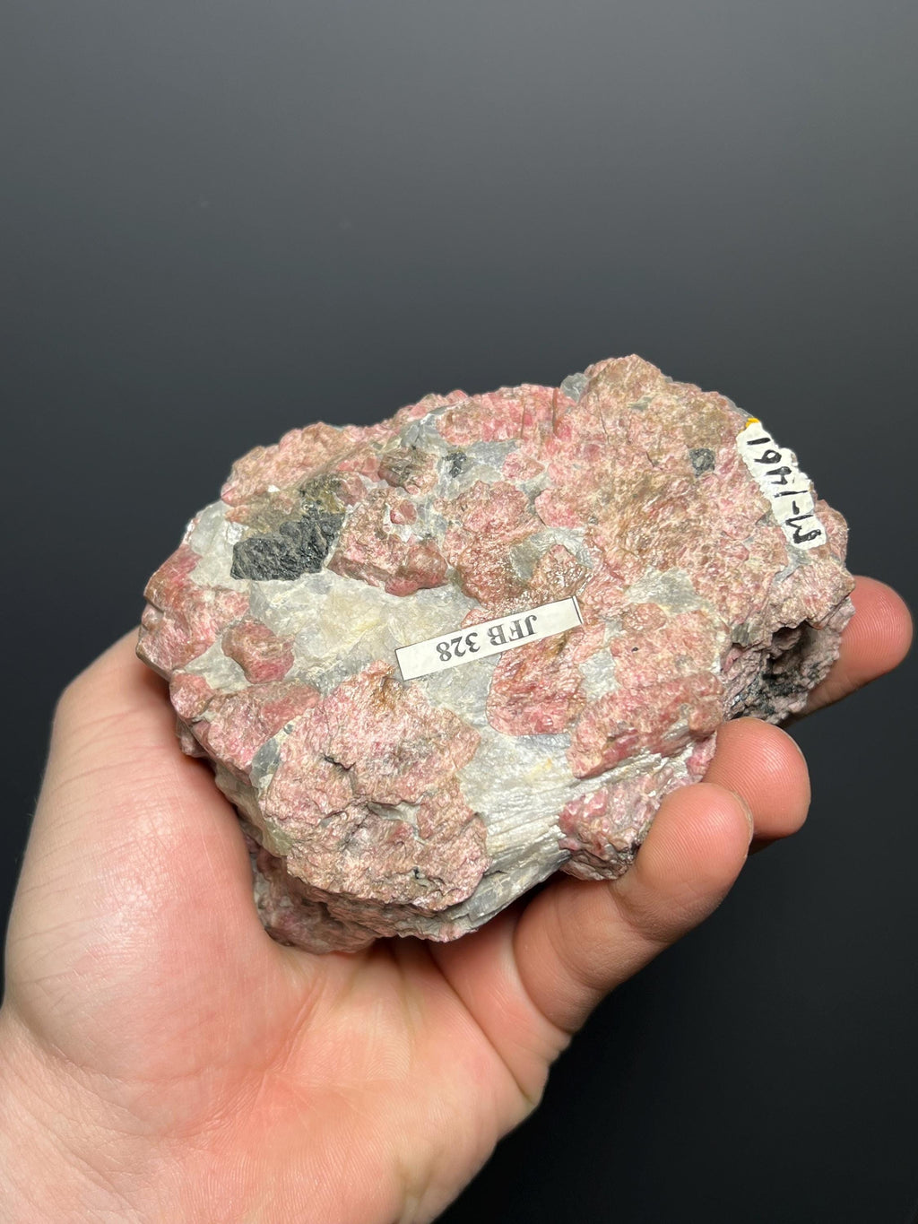 Rhodonite Franklinite - USA - Crystal Gemstone AE 