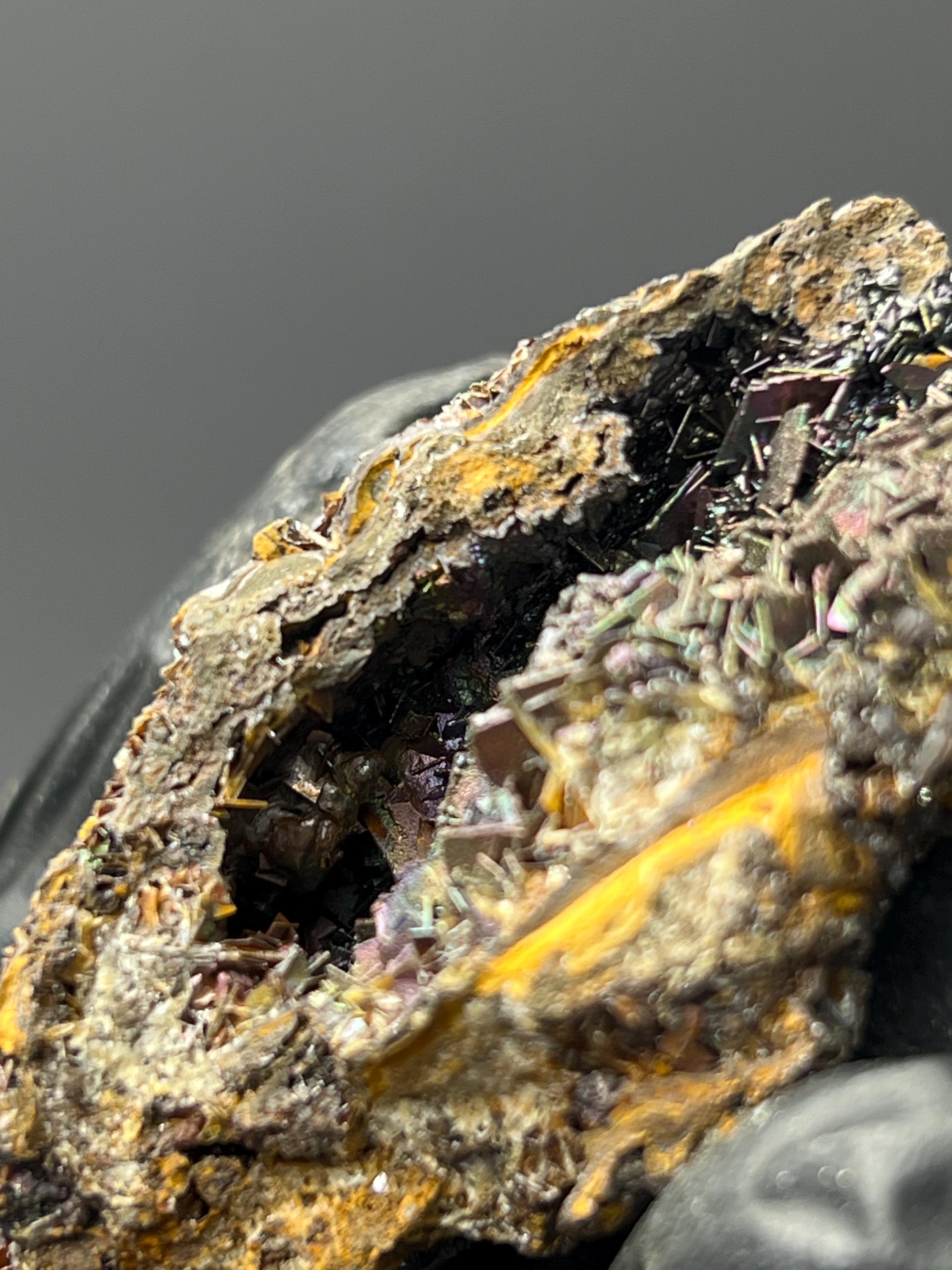 Very Very Unique! Colourful Iridescent Iron Siderite - Crystal Gemstone AE 