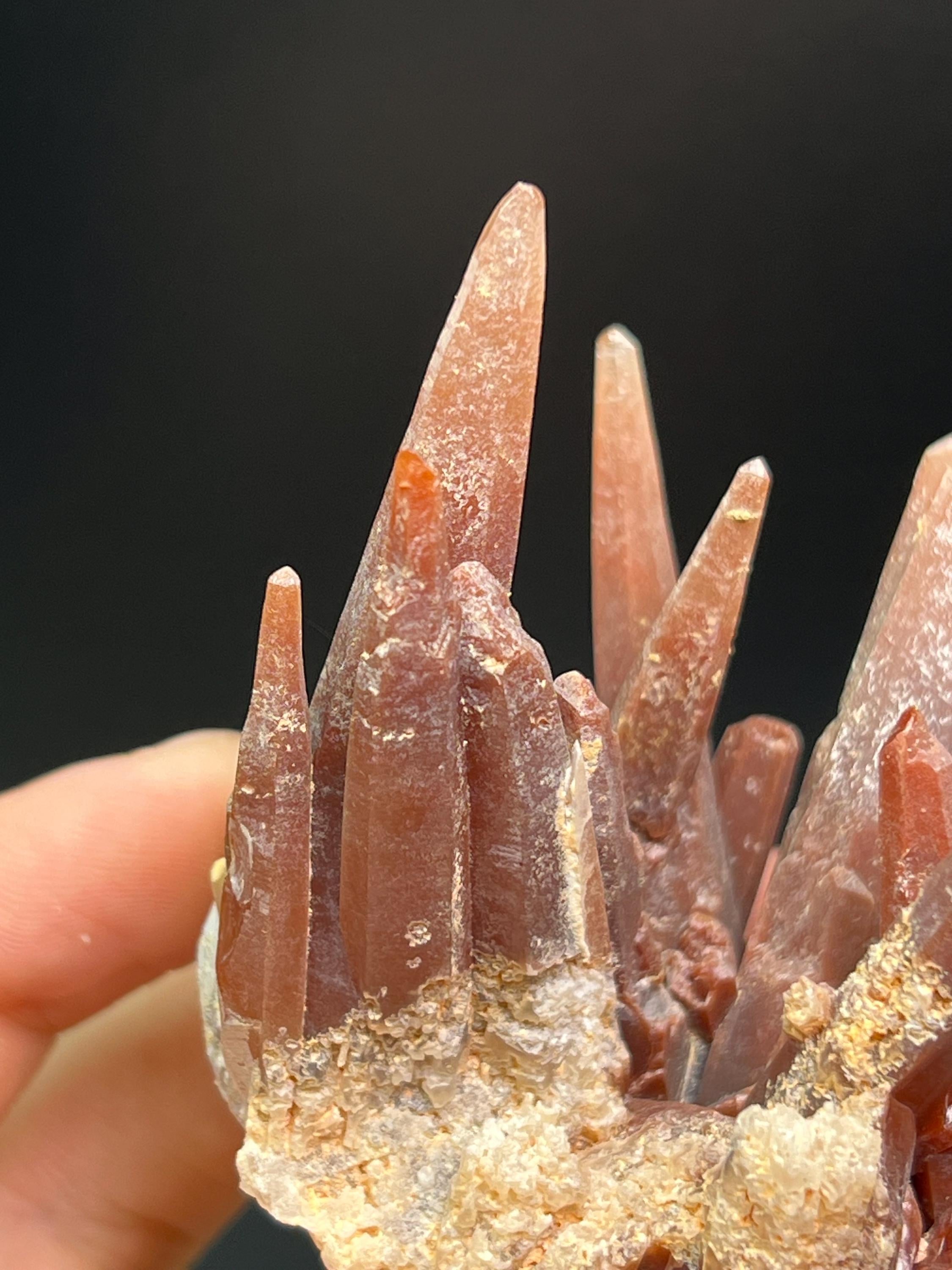 Red Crystal Quartz Specimen - Crystal Gemstone AE 