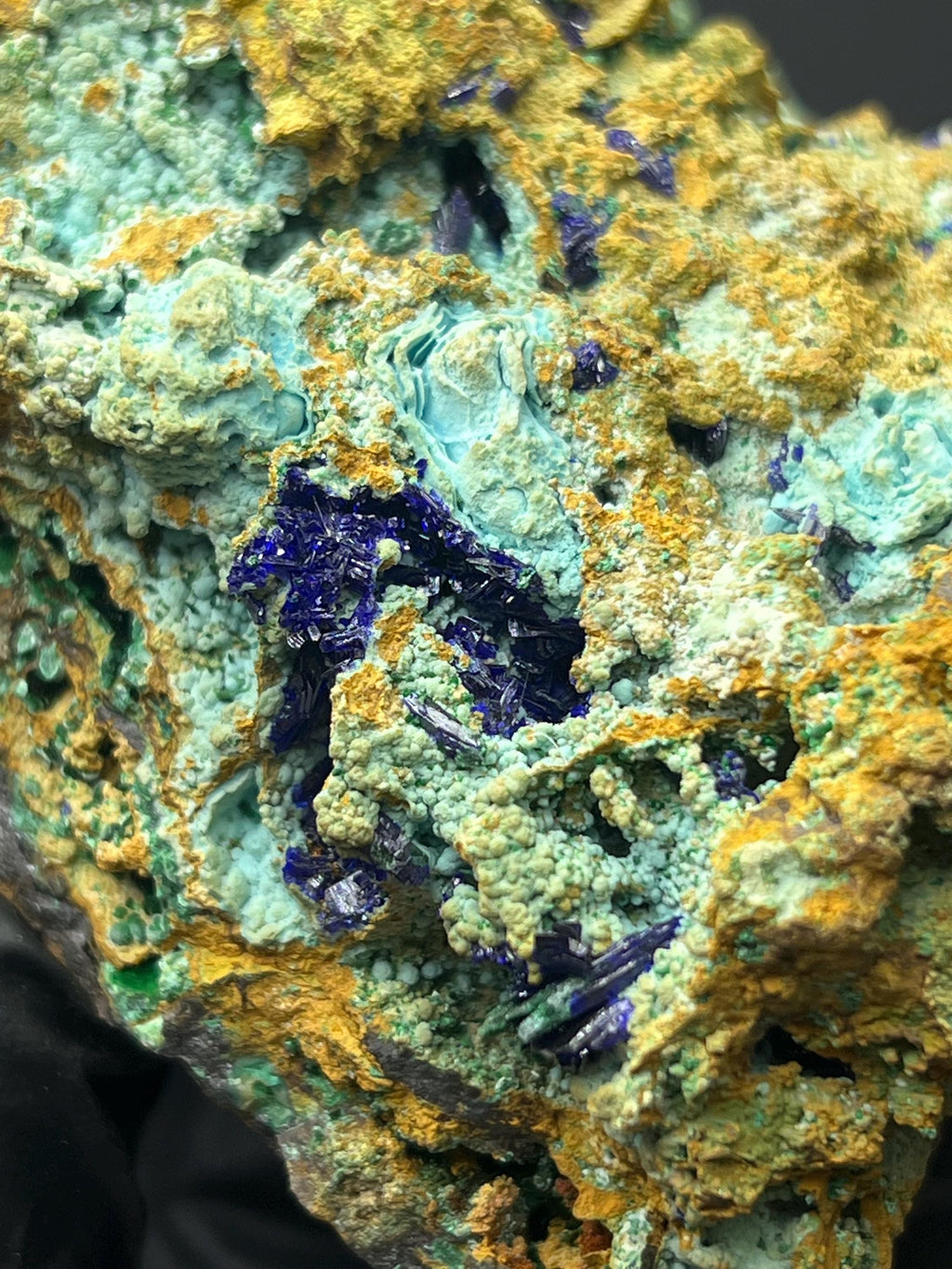 Crystal Azurite & Malachite Specimen - Crystal Gemstone AE 