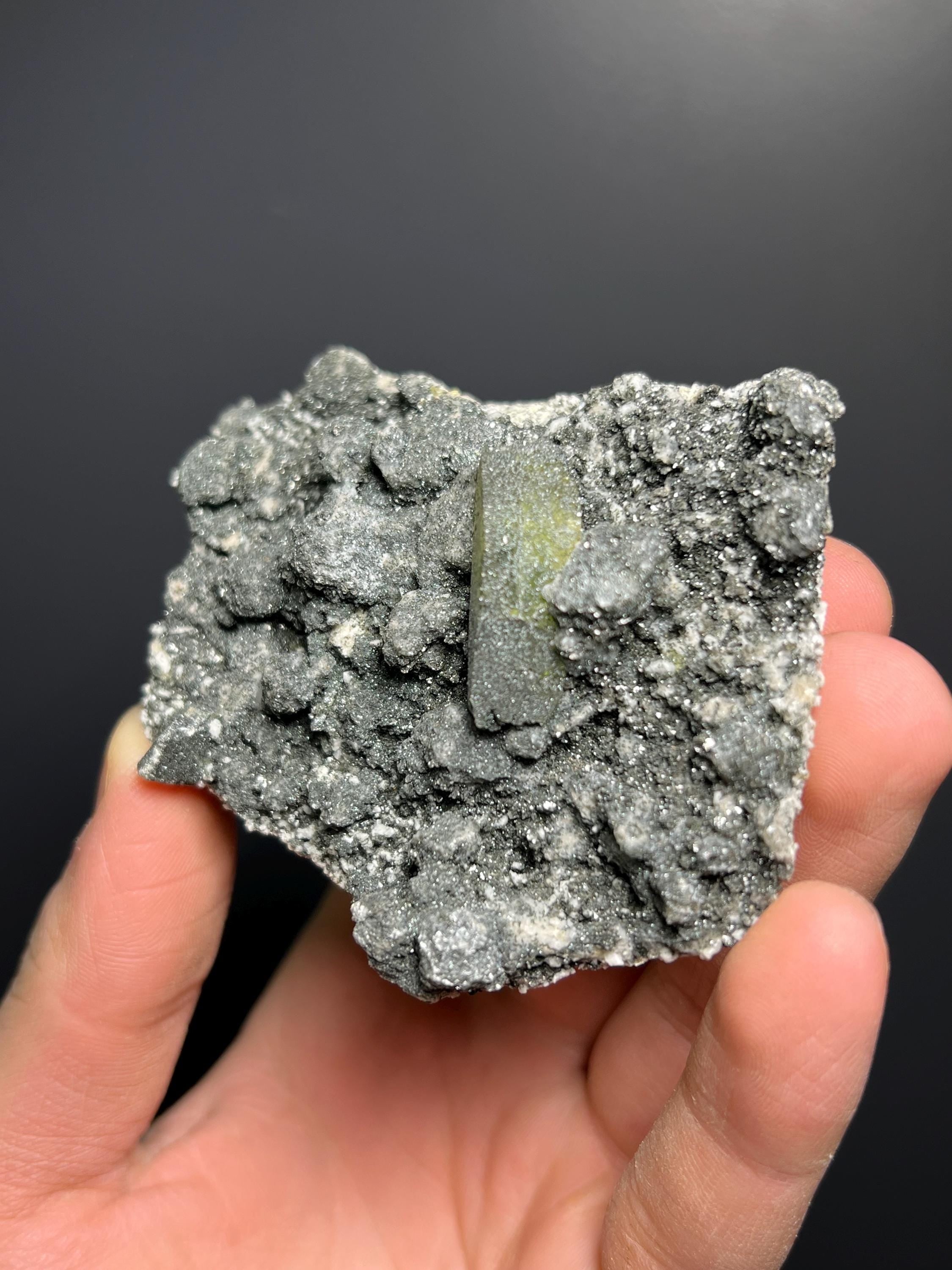 Titanite On Mottranite - Madagascar - Crystal Gemstone AE 