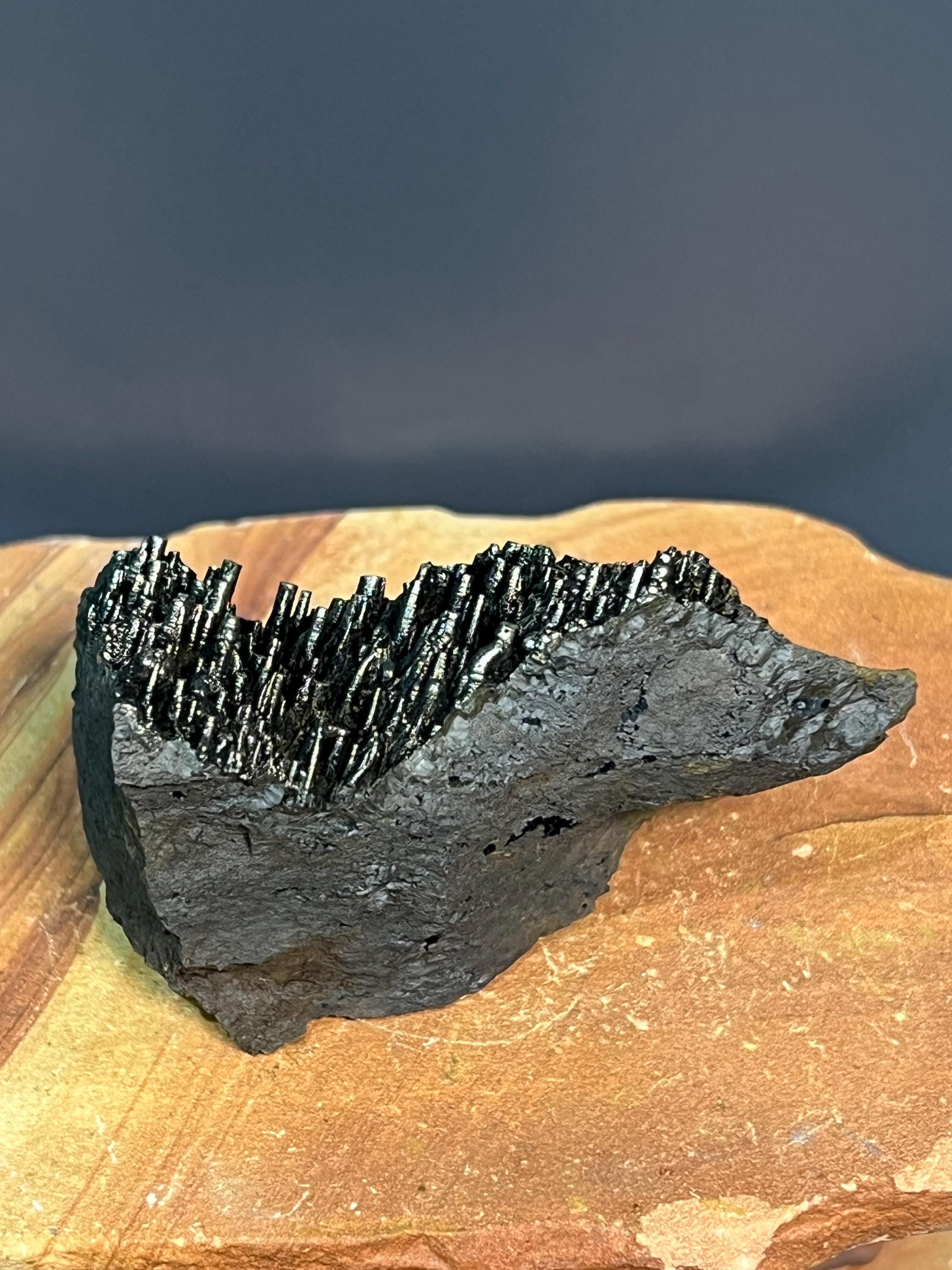 Showy Golden Color Stalactite Goethite Specimen - Crystal Gemstone AE 